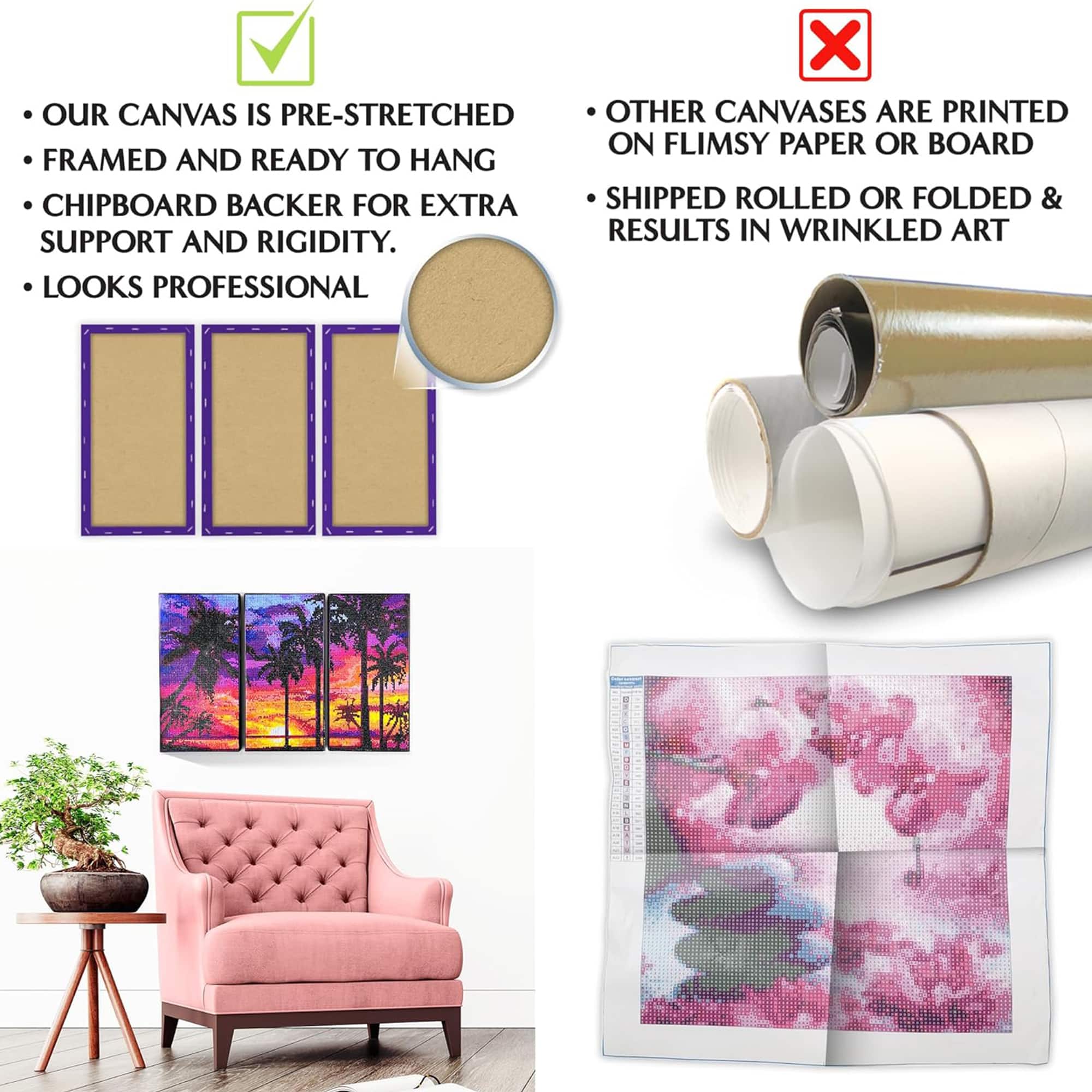 ArtSkills® Brilliant Art Enchanted Butterflies Stretched Canvas Diamond Painting Kit