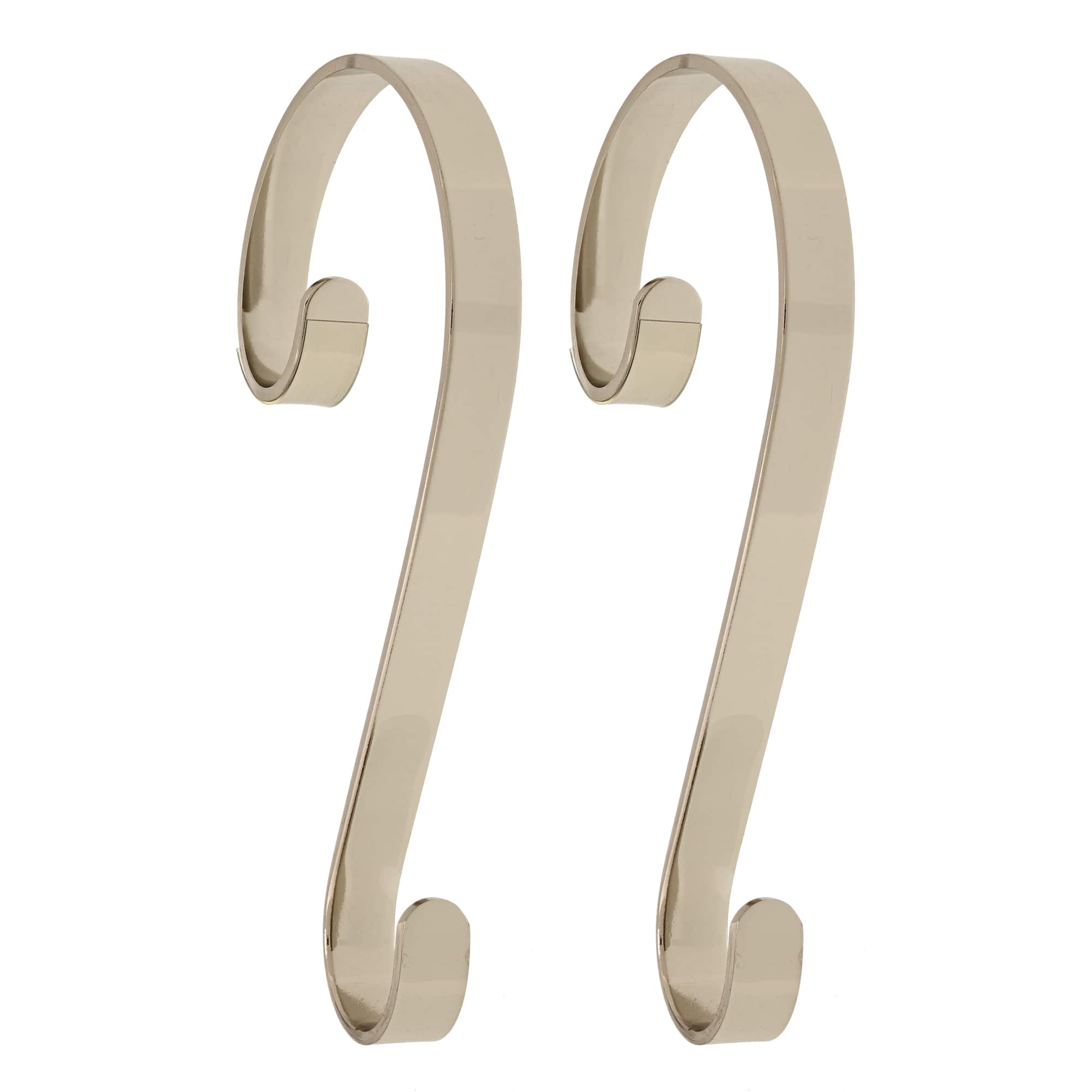 Haute Decor Stocking Scroll® Silver Stocking Holders