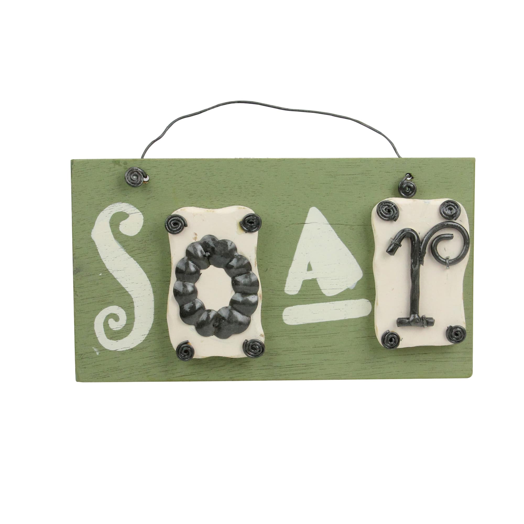 Better Homes & Gardens® Ivory & Green Inspirational Home Wall Plaque Set