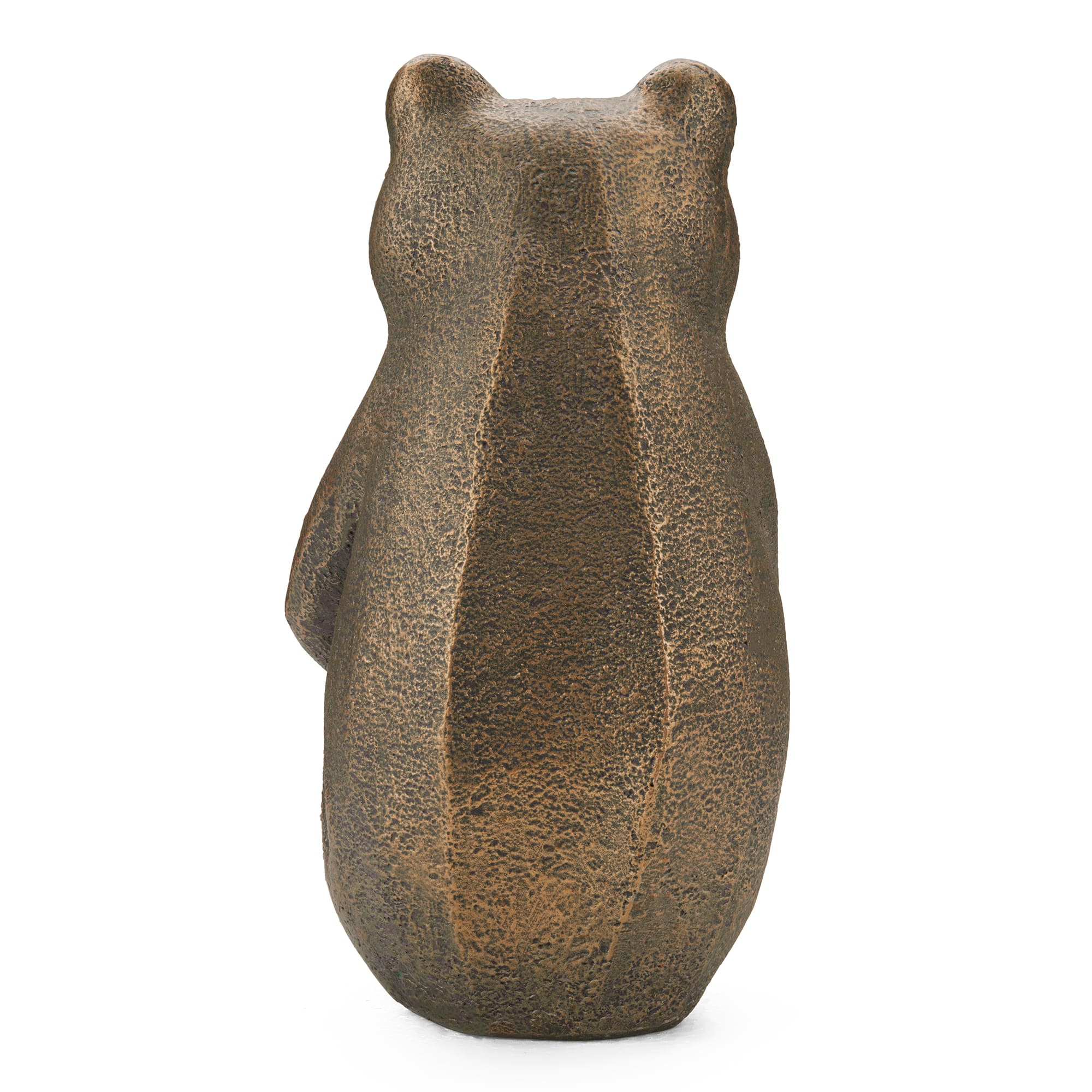 Glitzhome® 12" Resin Bronze Squatting Frog Statue