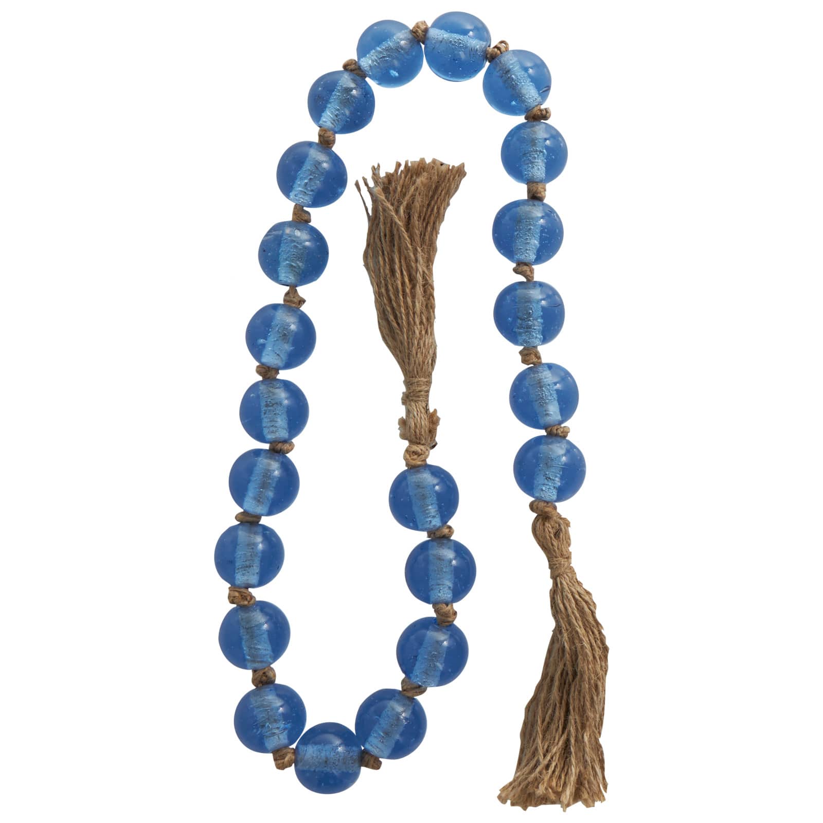 4ft. Glass Handmade Round Beaded Garland with Tassel