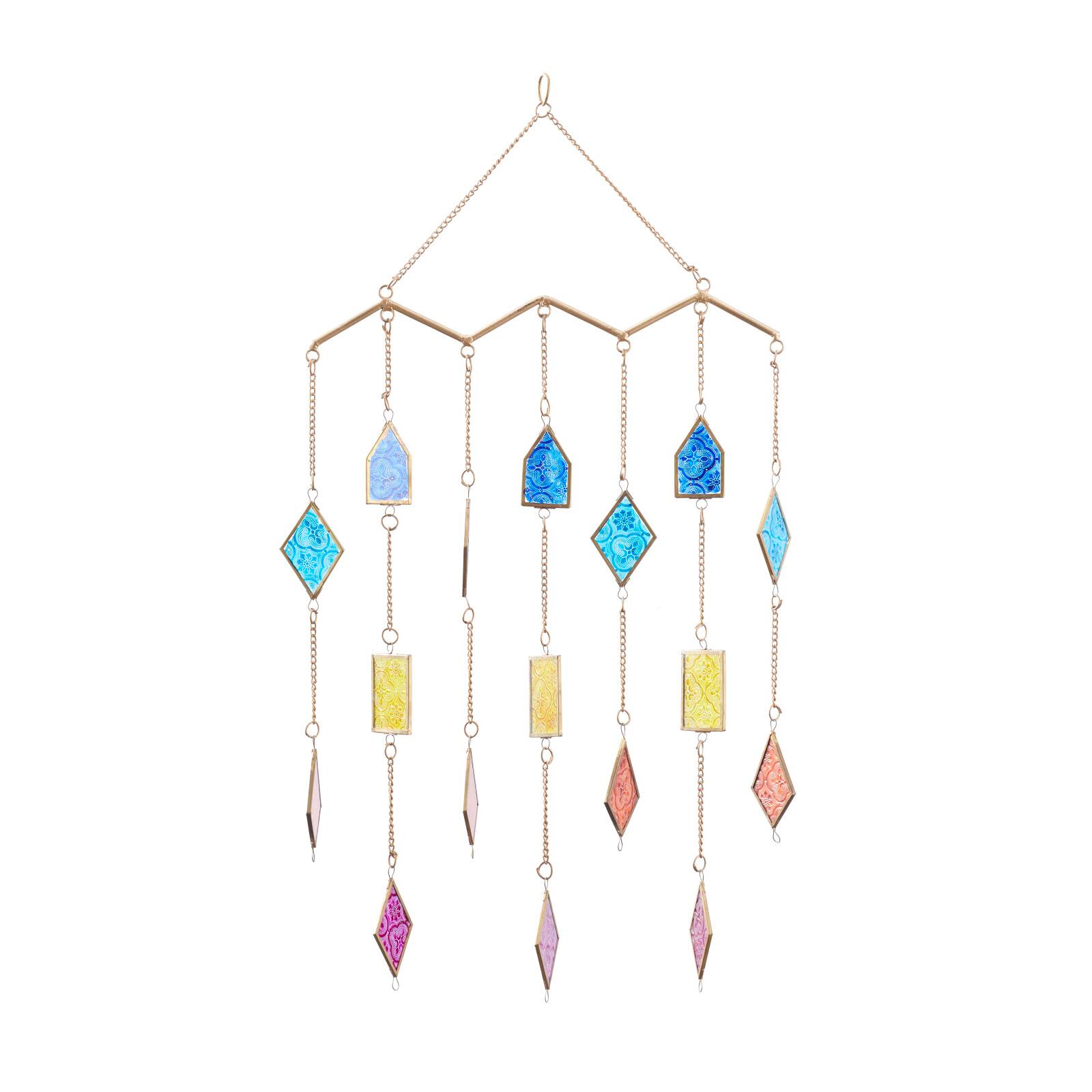 Multi Metal Contemporary Windchime, 29" x 17" x 2"