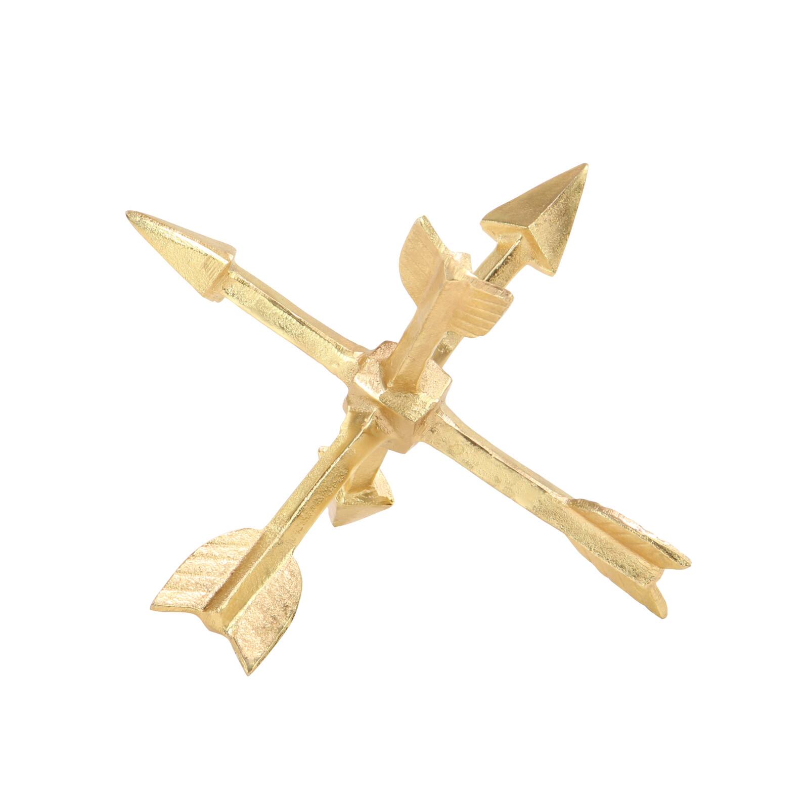 12" Gold Aluminum Glam Arrow Sculpture