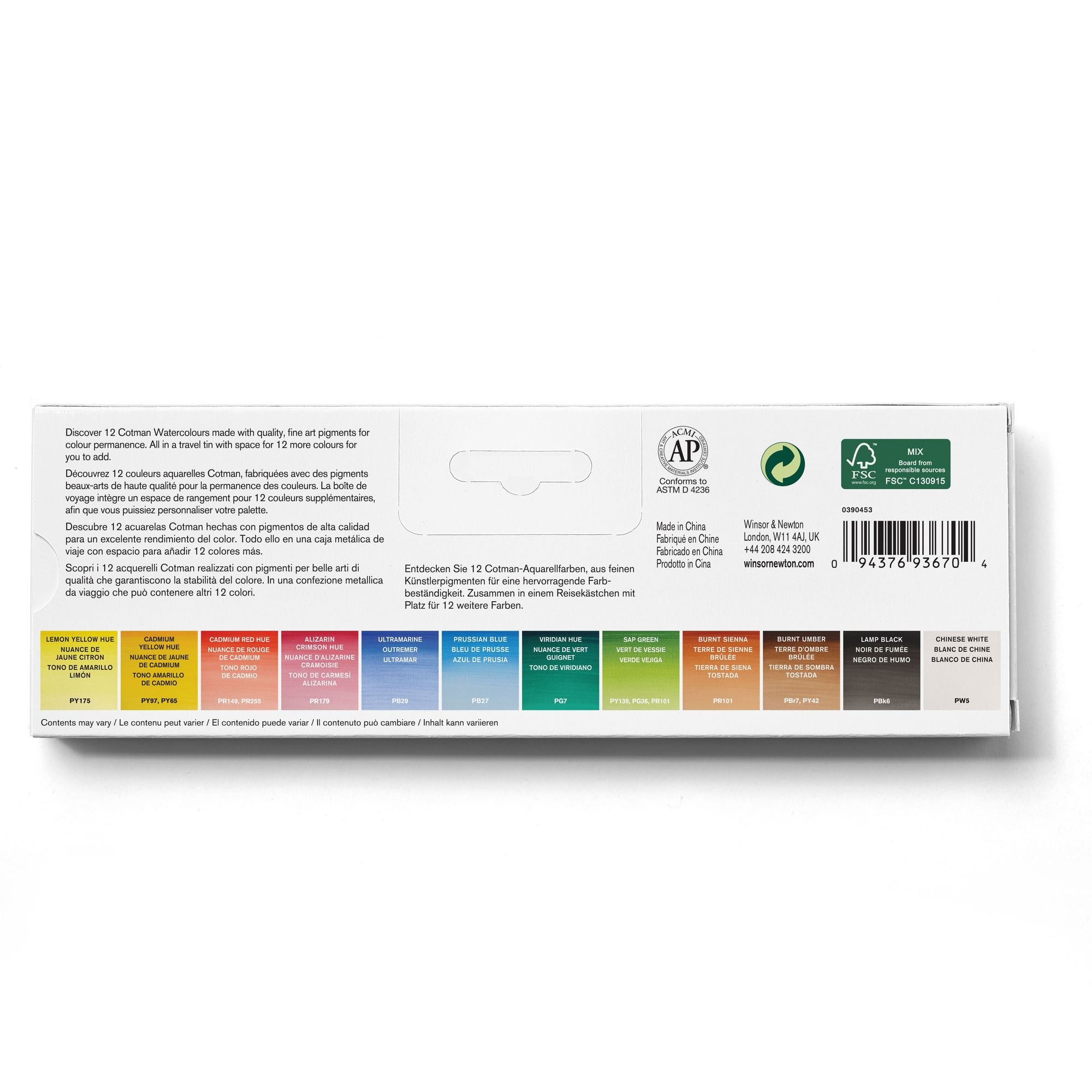 Winsor & Newton® Cotman Watercolours™ Customizable Travel Tin