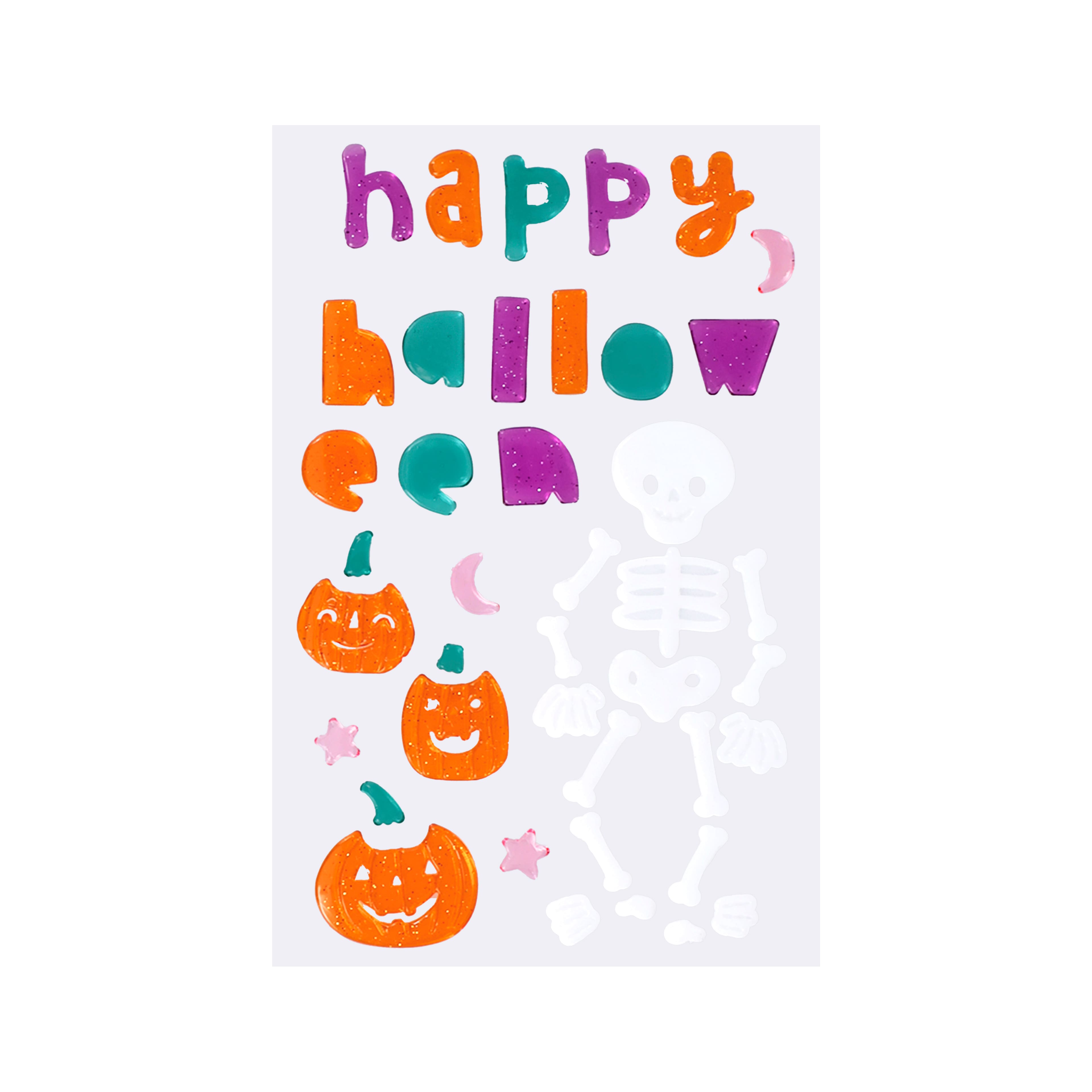 Halloween Skeleton Gel Clings by Creatology™