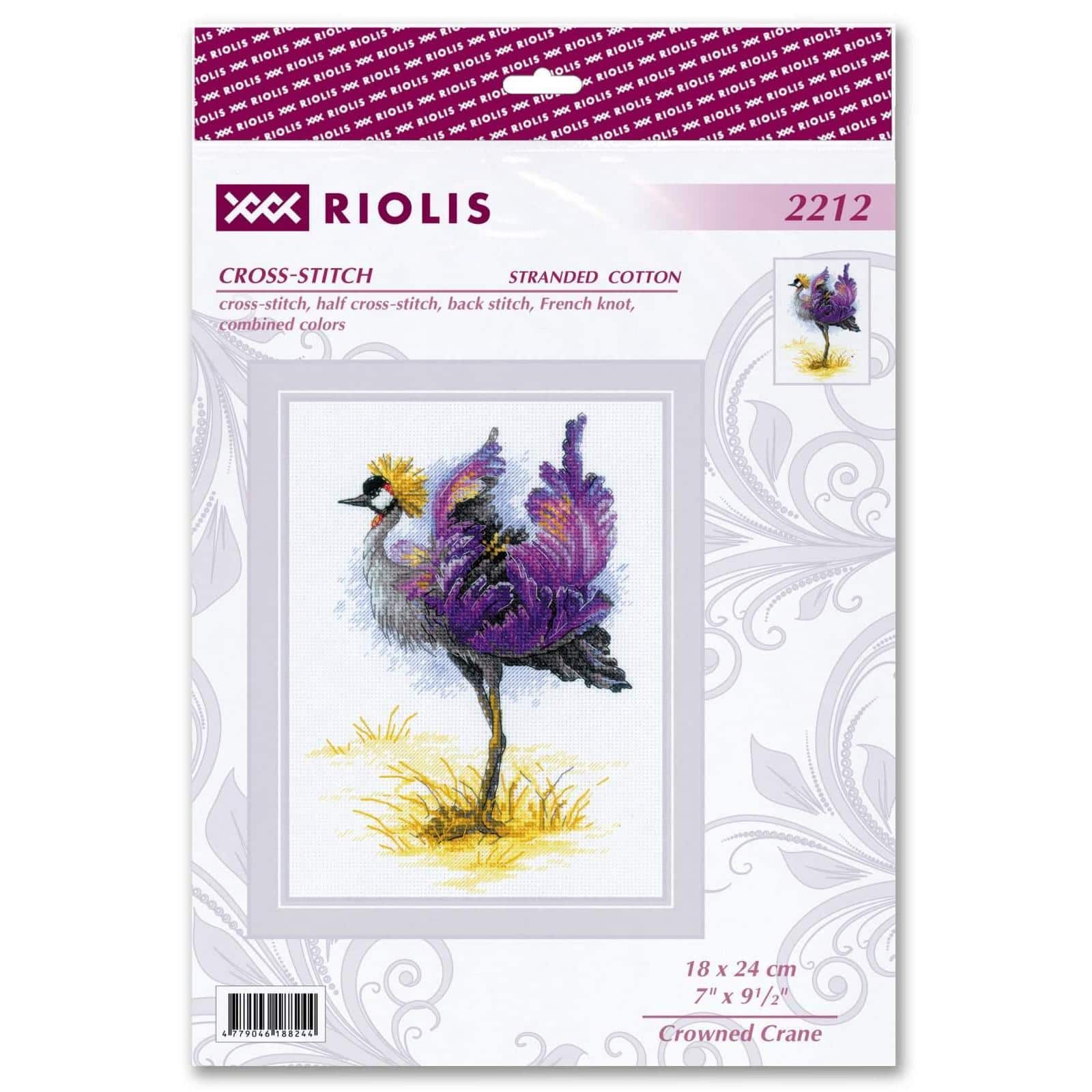 RIOLIS Crowned Crane Counted Cross Stitch Kit