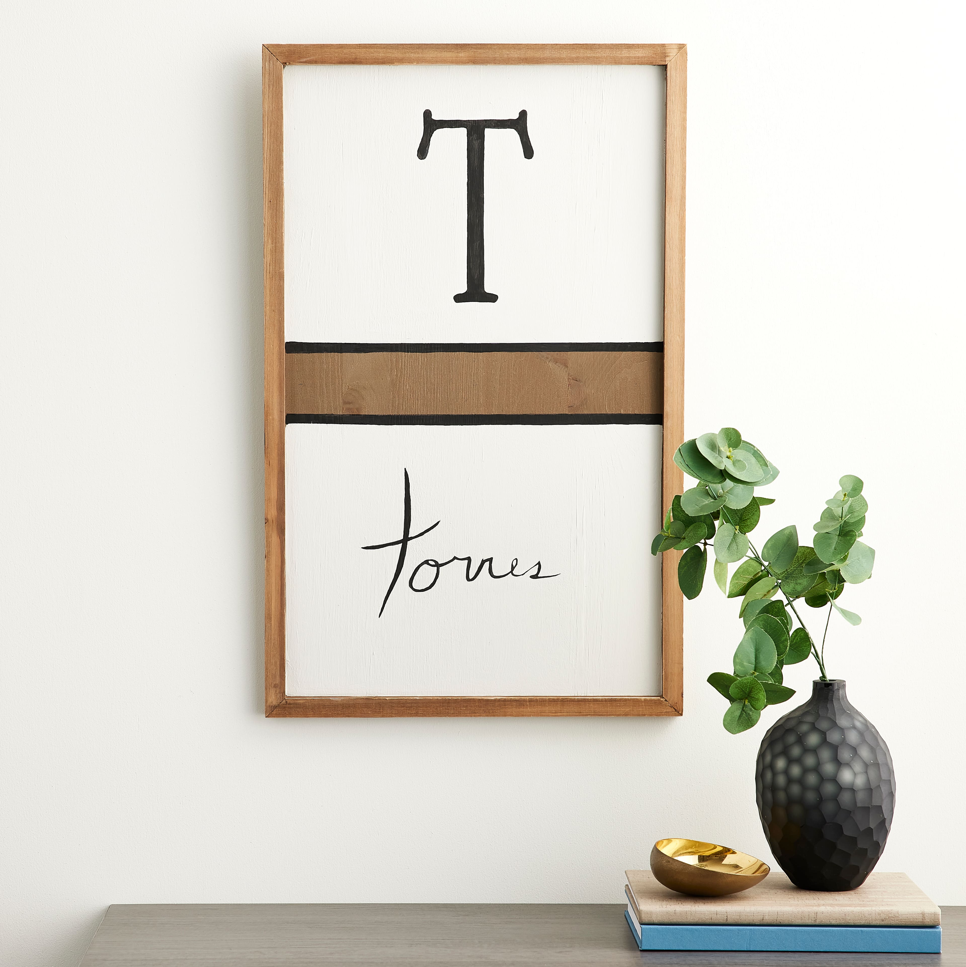 4 Pack: 27" x 17" Framed Brownwash Wood Plaque by Make Market®