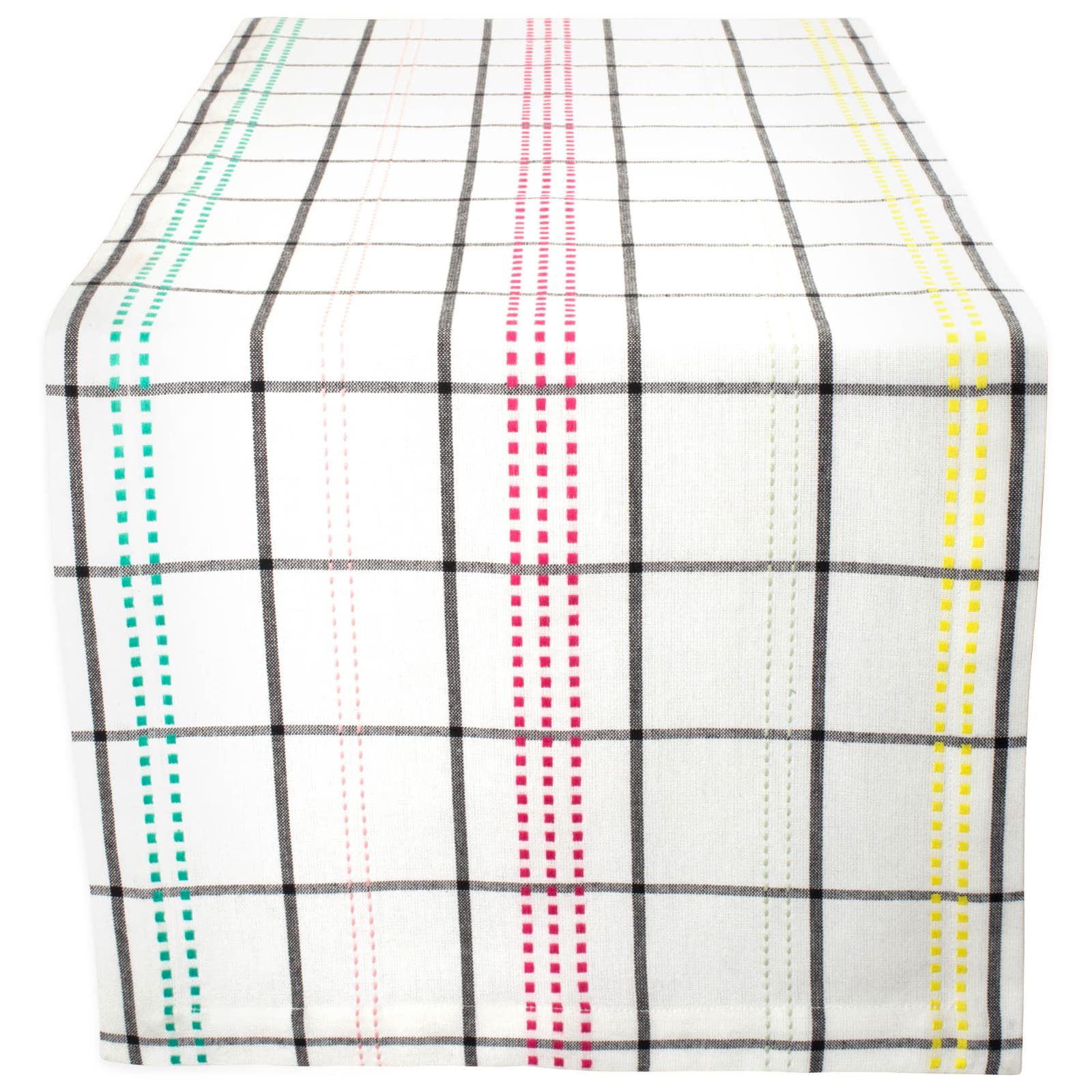 Color Pop Plaid Table Runner 14" x 108"