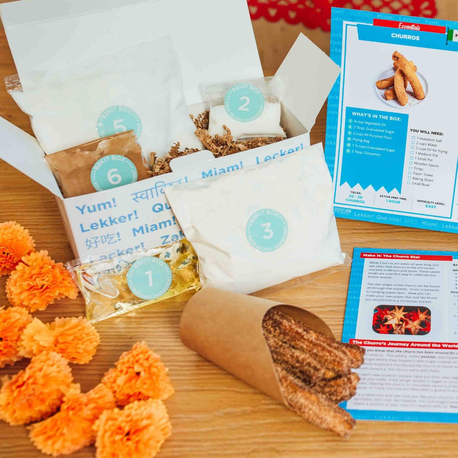 BāKIT Box Bake the World Bundle Kids Baking Activity Kit, 3 Global Recipes