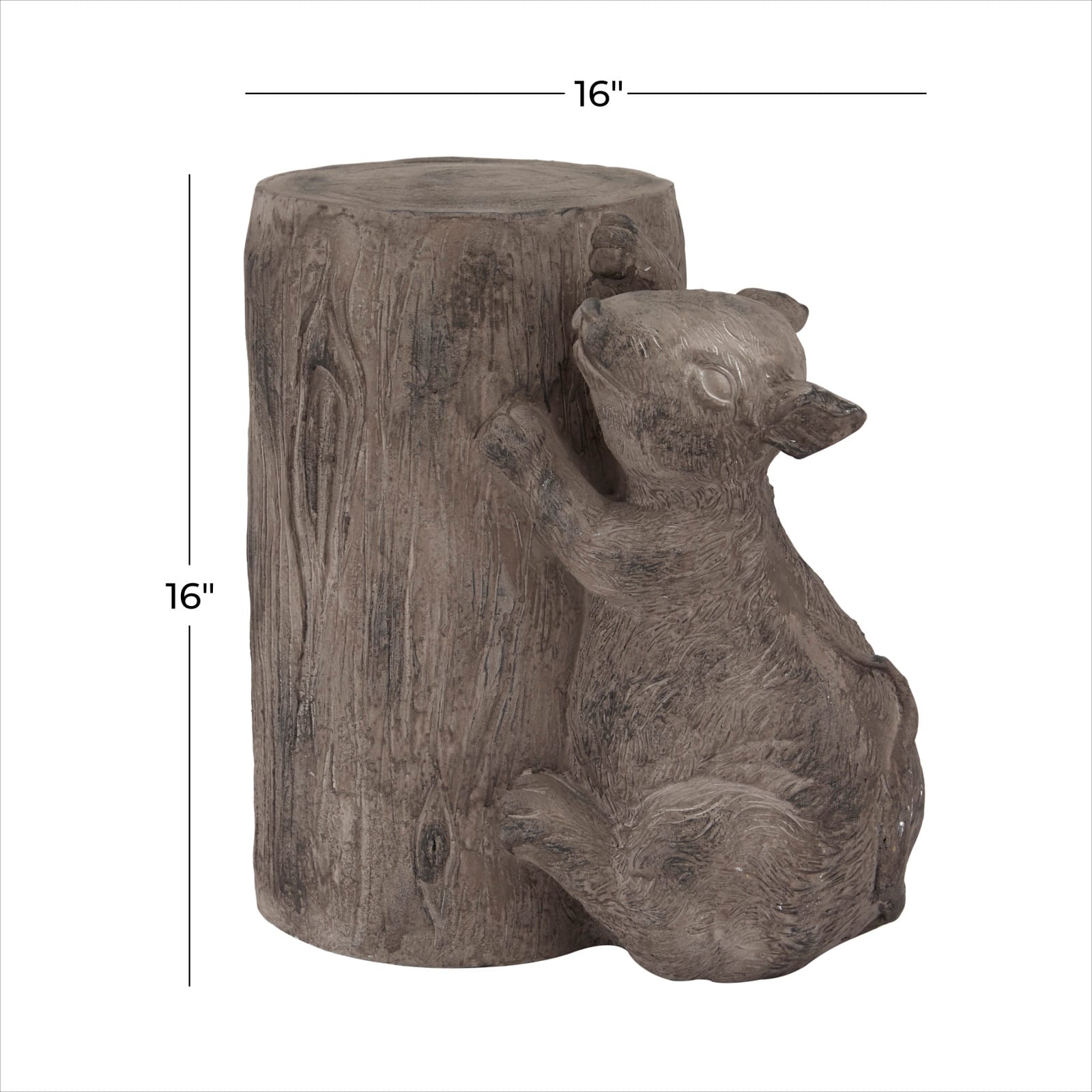 Brown MGO Modern Farmhouse Garden Sculpture, 16" x 16" x 9"