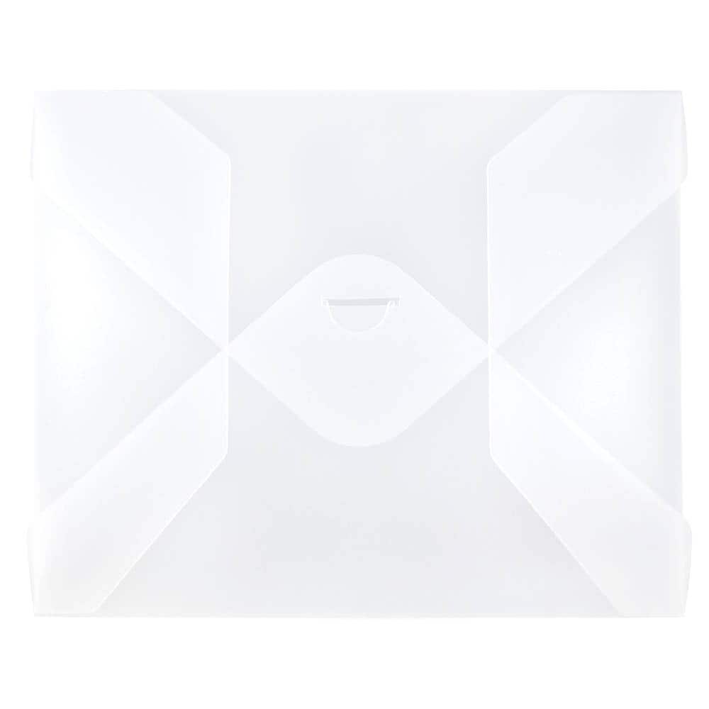 JAM Paper 9.5" x 11.87" Clear Frost Tuck Flap Closure Plastic Envelope