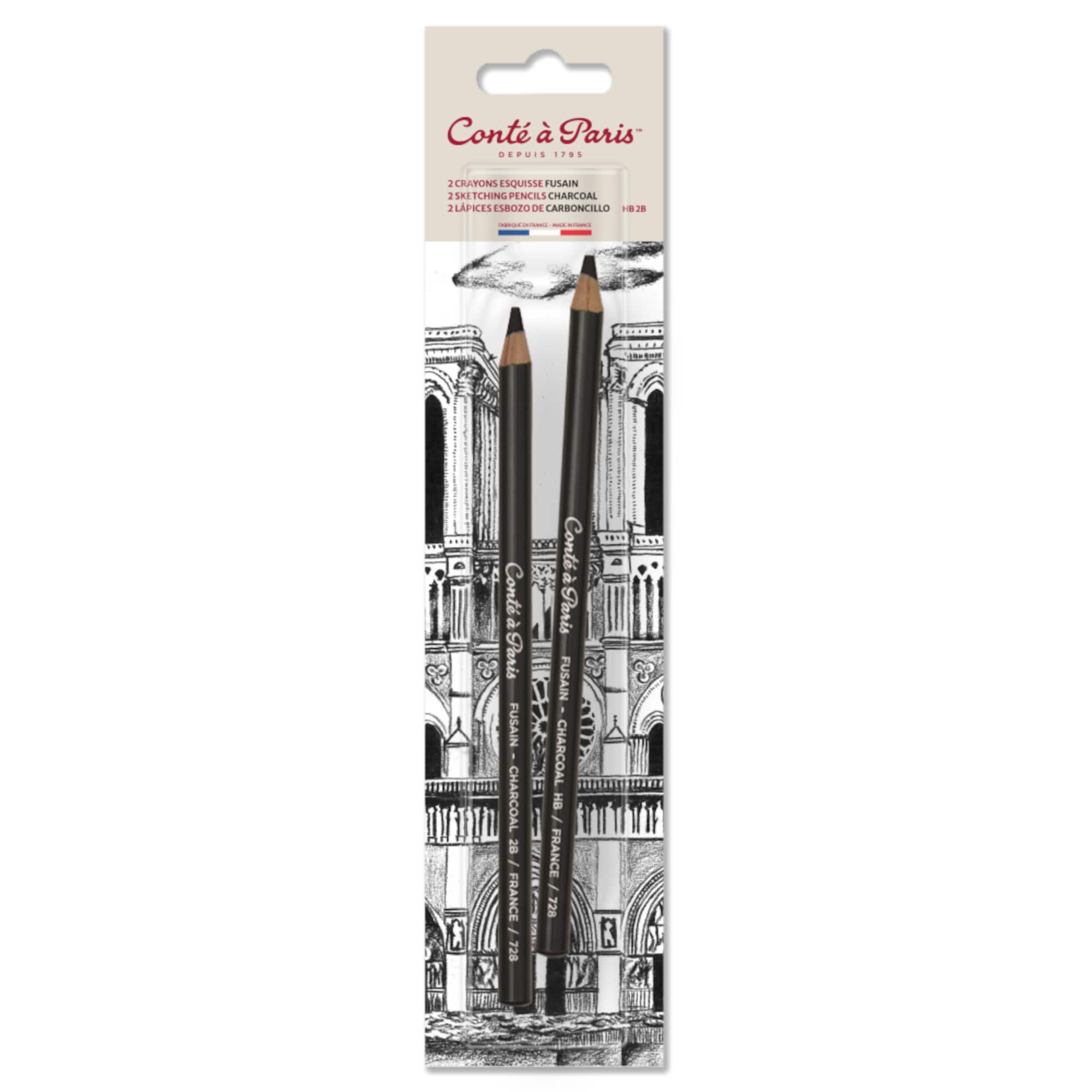 Conté à Paris™ Charcoal Sketching & Drawing Pencils, 2ct.