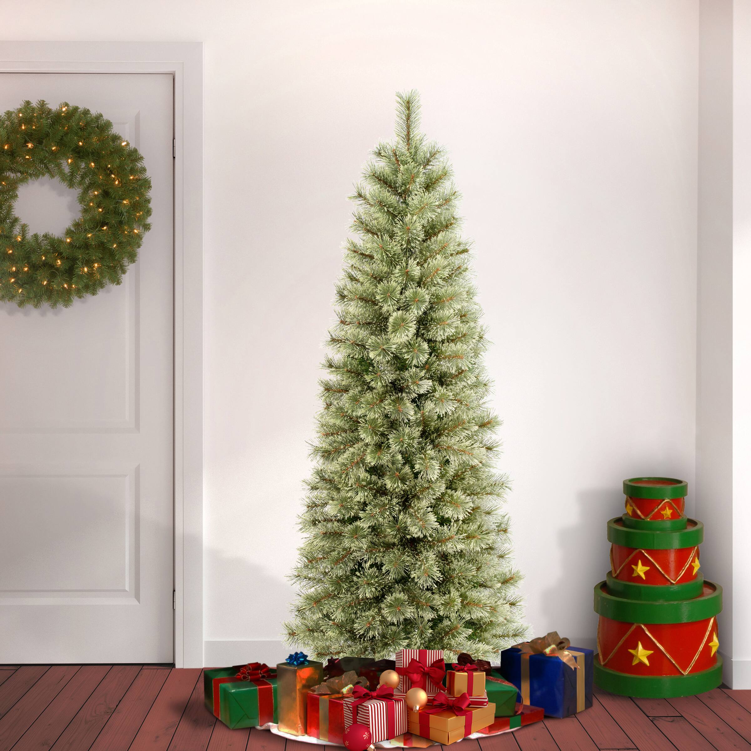 6ft. Unlit Artificial Arcadia Pine Cashmere Christmas Hinged Tree