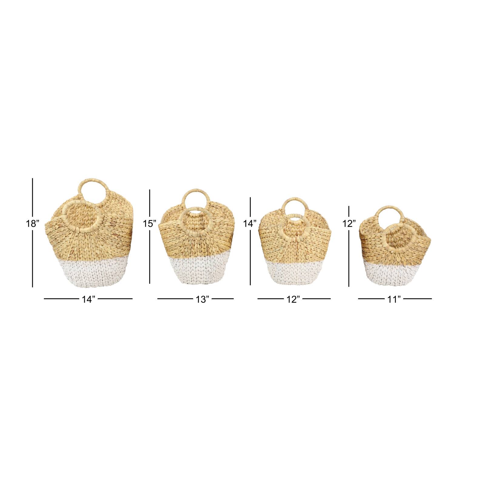 CosmoLiving by Cosmopolitan Brown Seagrass Contemporary Storage Basket Set