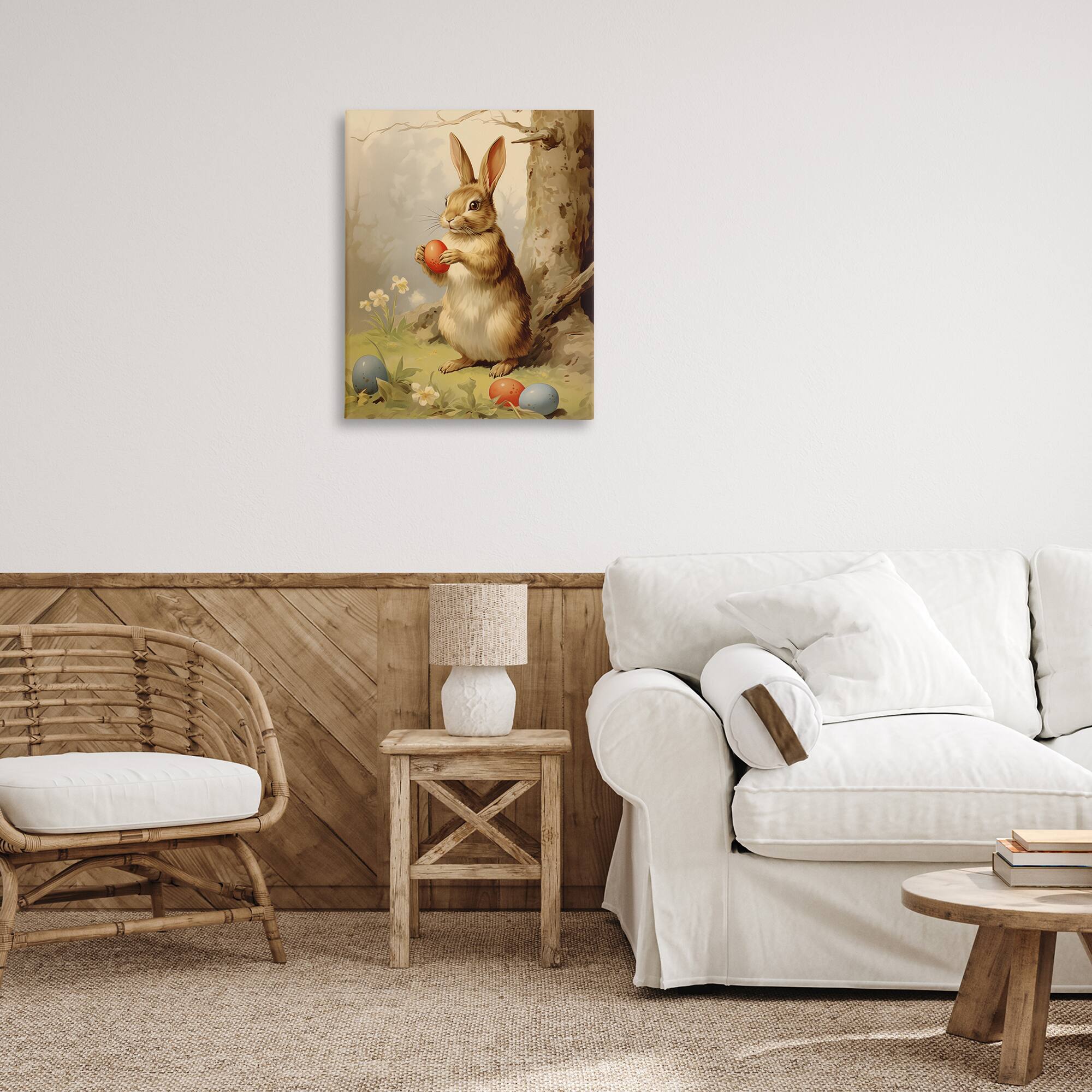 Stupell Industries Easter Bunny in Nature Canvas Wall Art