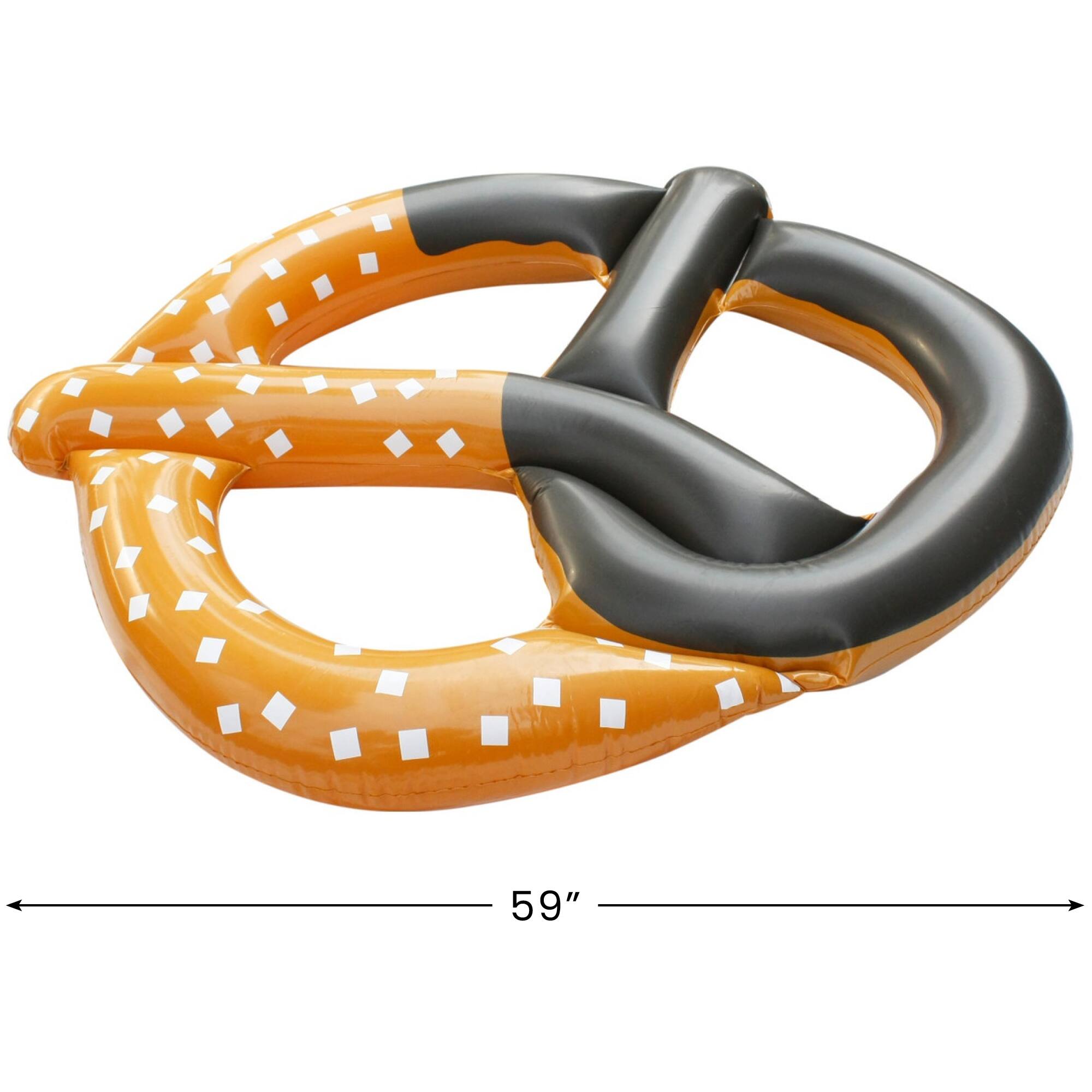 51" Inflatable Chocolate Covered Pretzel Swimming Pool Float