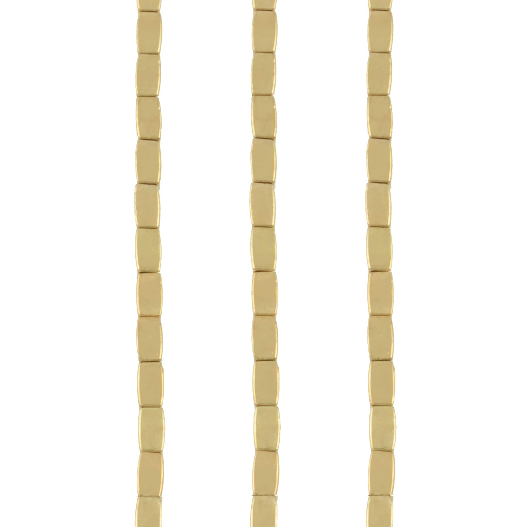 Gold Metal Square Tube Beads, 5mm by Bead Landing™