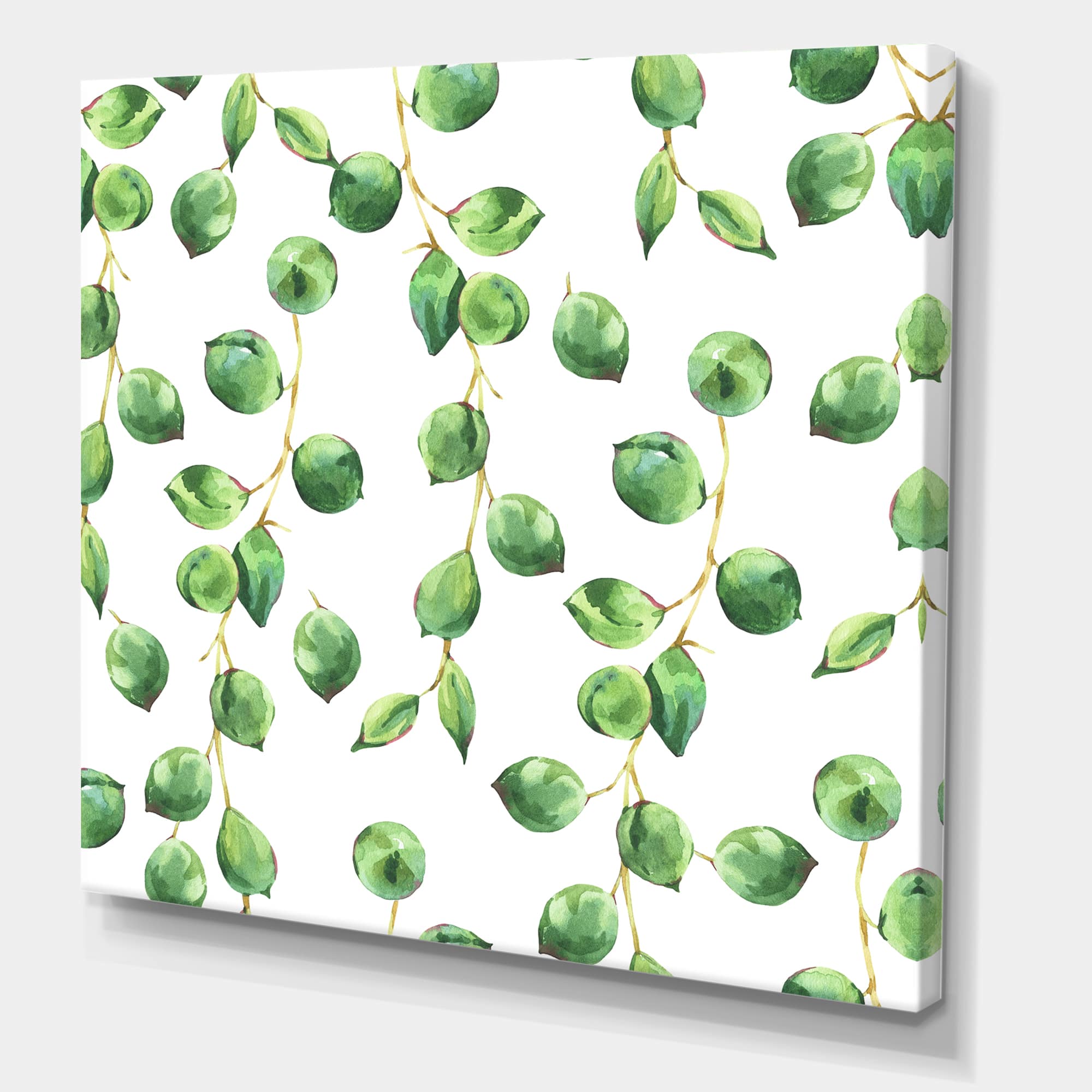 Designart - Tropical Green Leaves Patern
