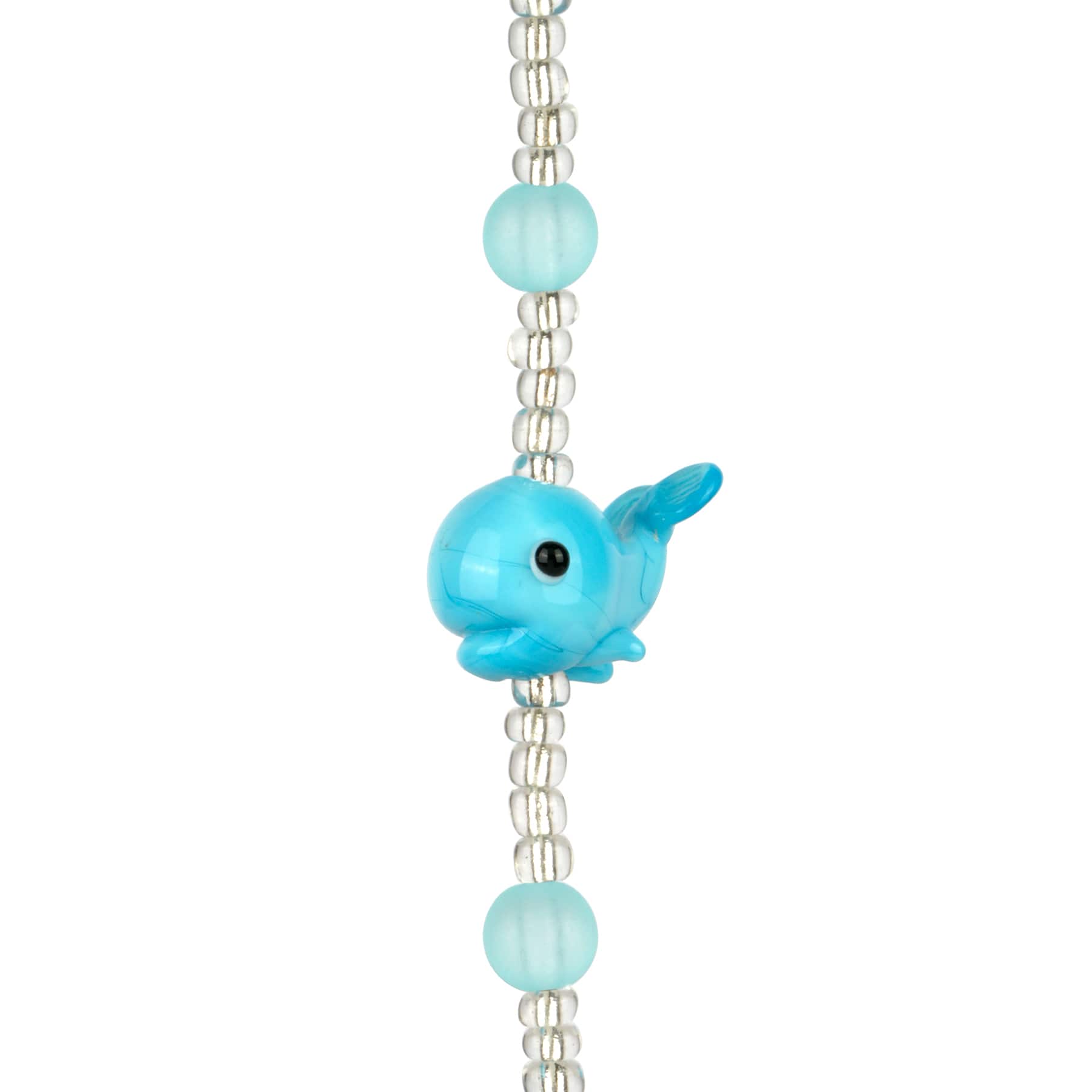 Blue Lampwork Glass Whale Beads by Bead Landing™