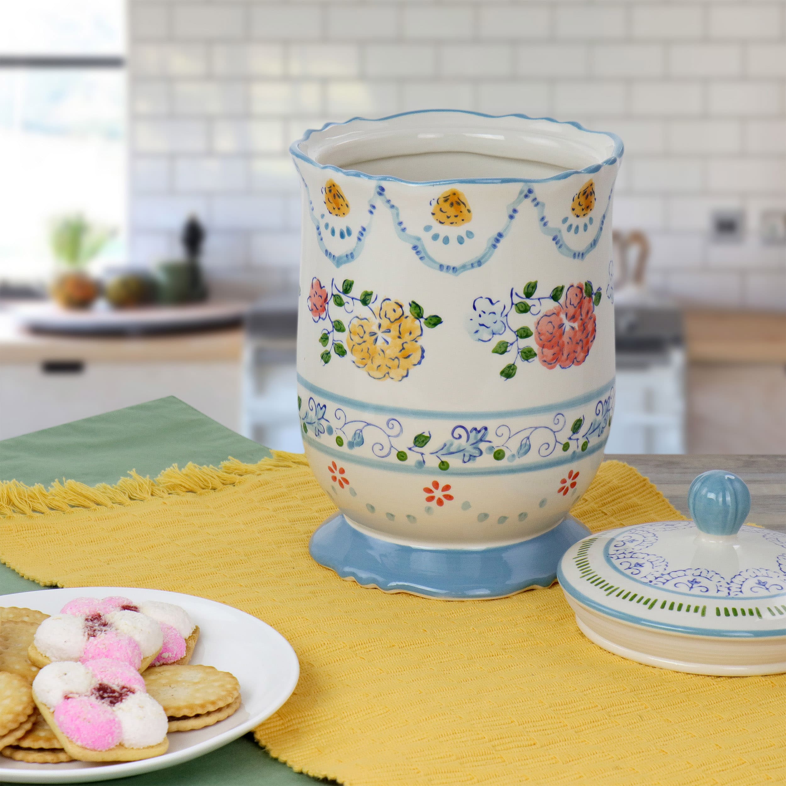 Gibson Elite® Anaya Ceramic Canister with Lid in Floral