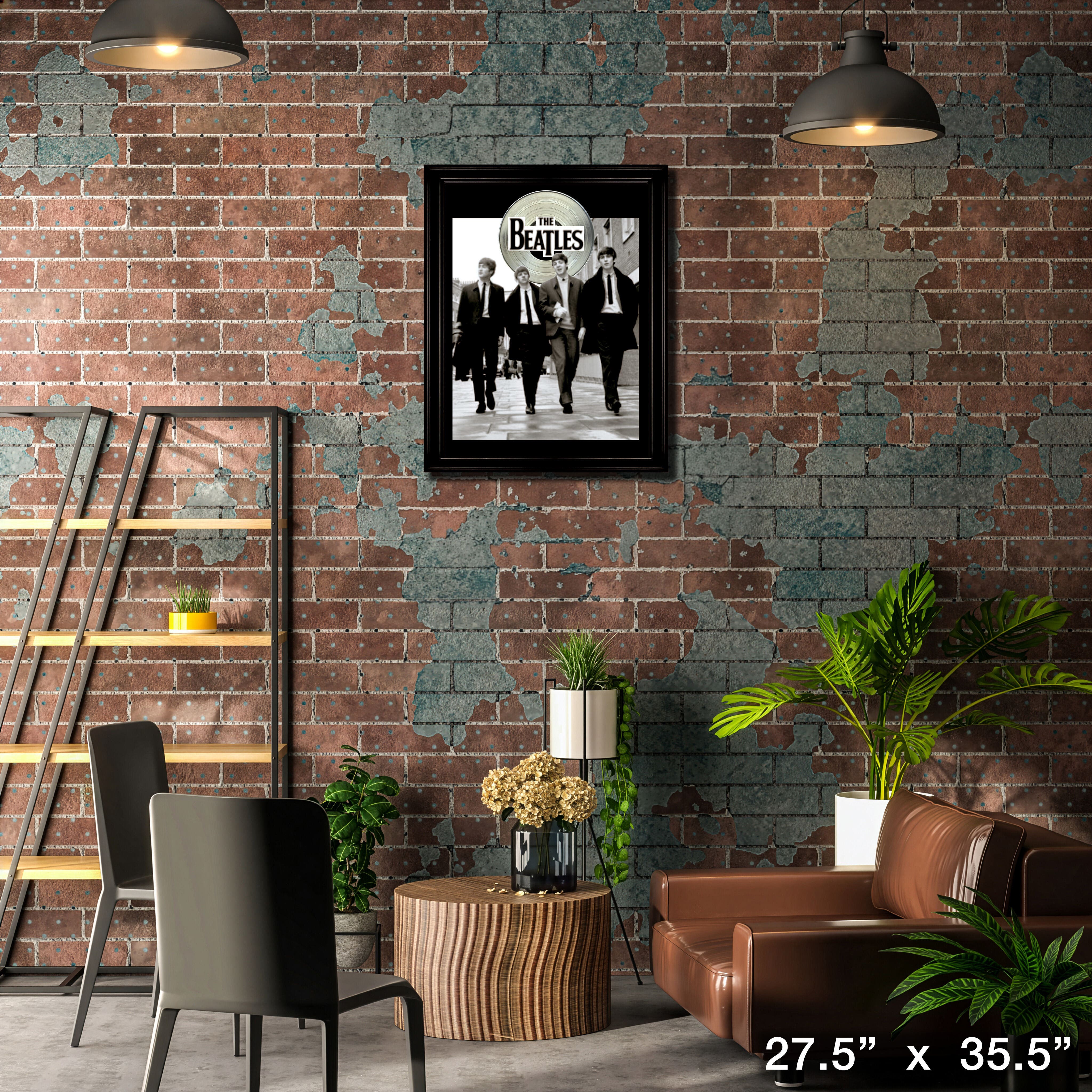 Beatles In London Framed with Silver LP 27.5" x 35.5"