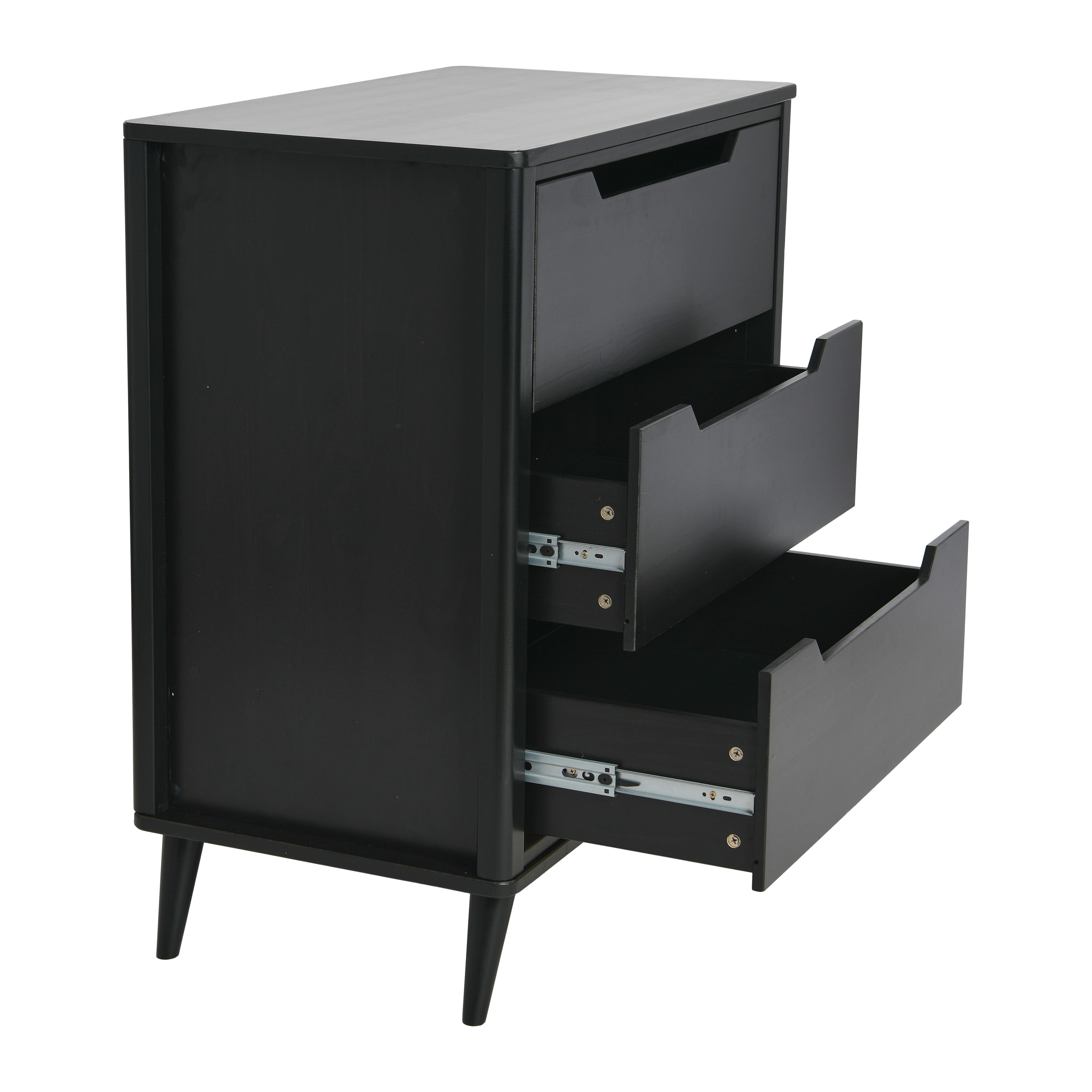 Hello Honey® 37.5" Yume Mid Century Modern Solid Wood 3-Drawer Dresser Chest