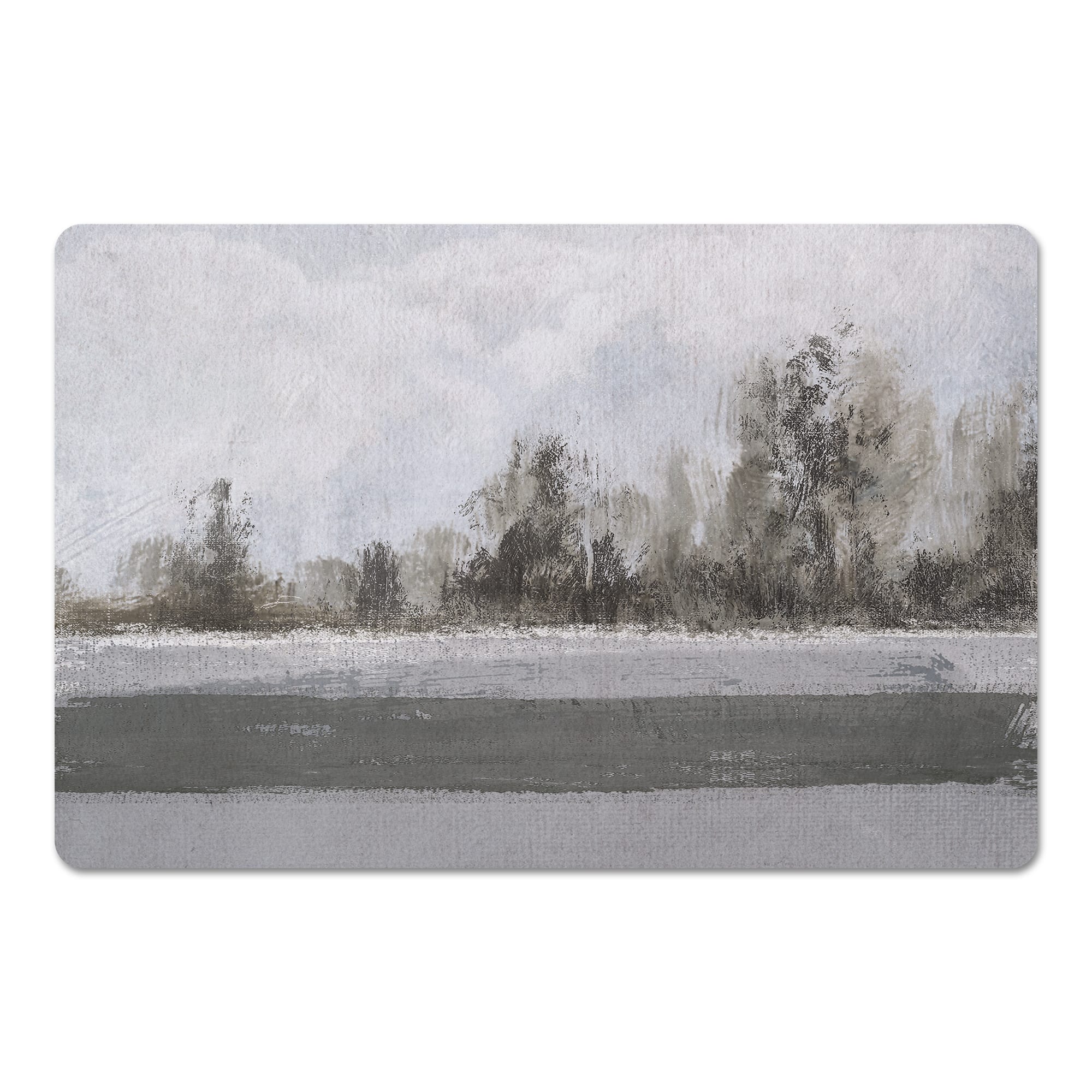 Abstract Landscape And Tranquil Water 18" x 27" Floor Mat