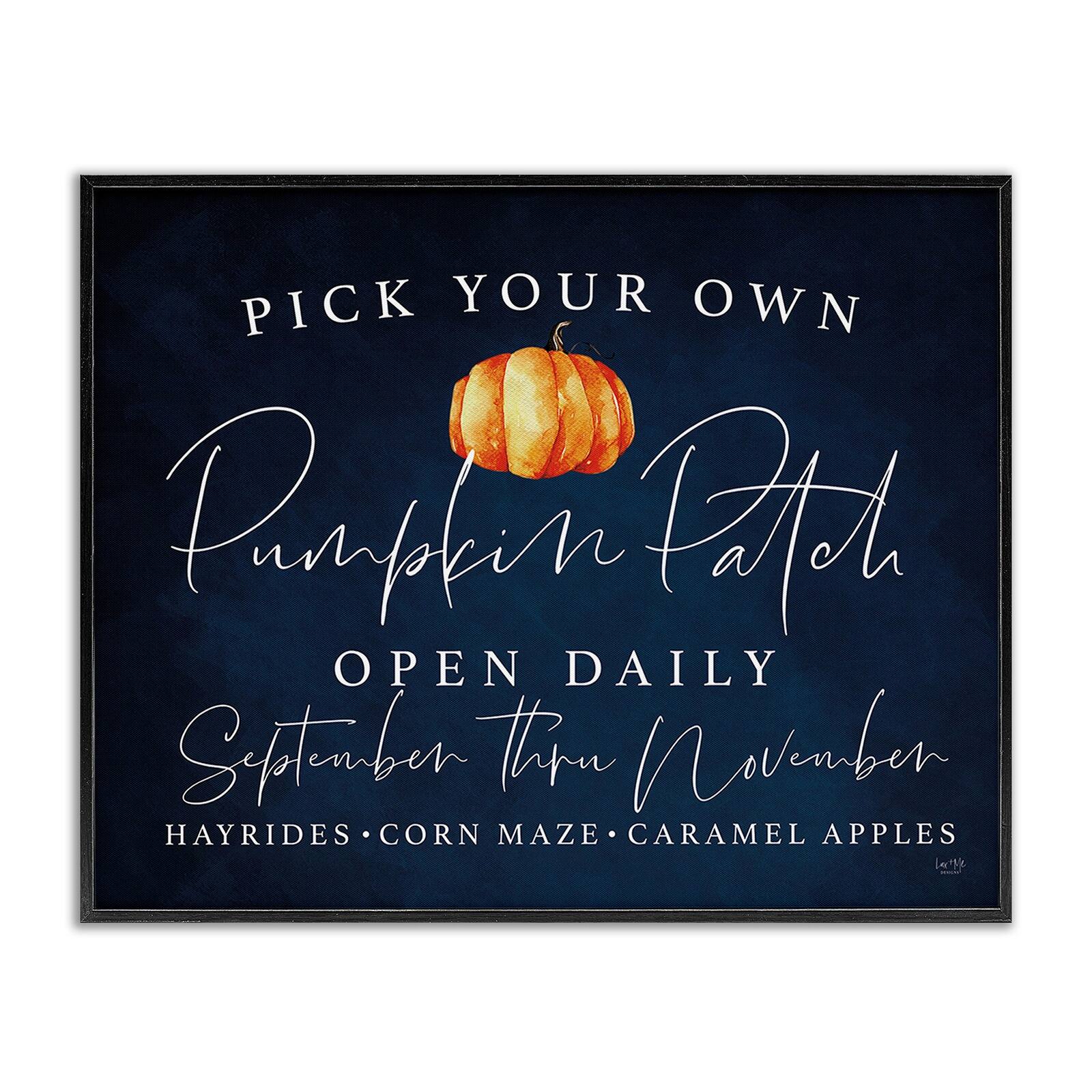 Stupell Industries Pick Your Own Pumpkins Framed Giclee Art
