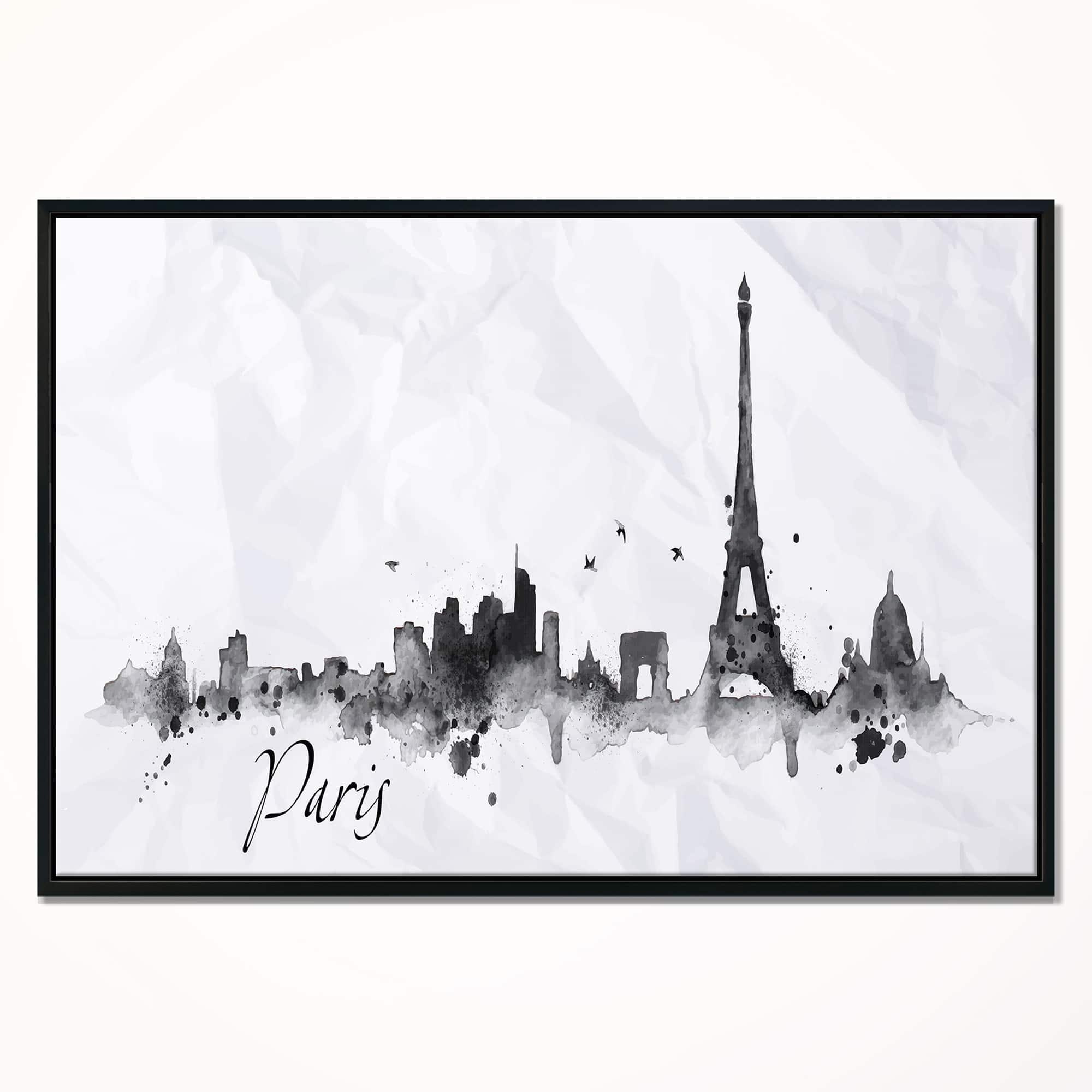 Designart - Paris with Eiffel Silhouette
