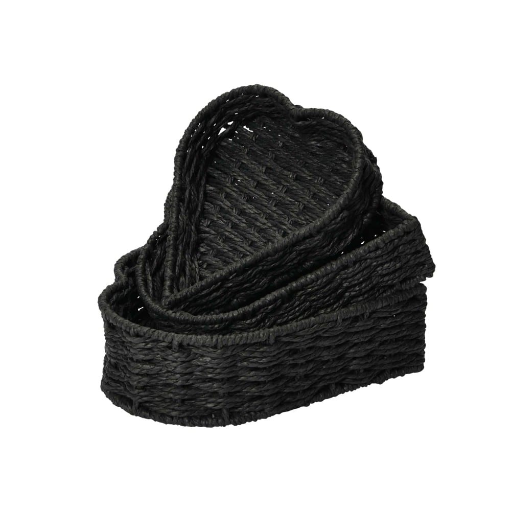Household Essentials Nesting Paper Rope Heart Basket Set