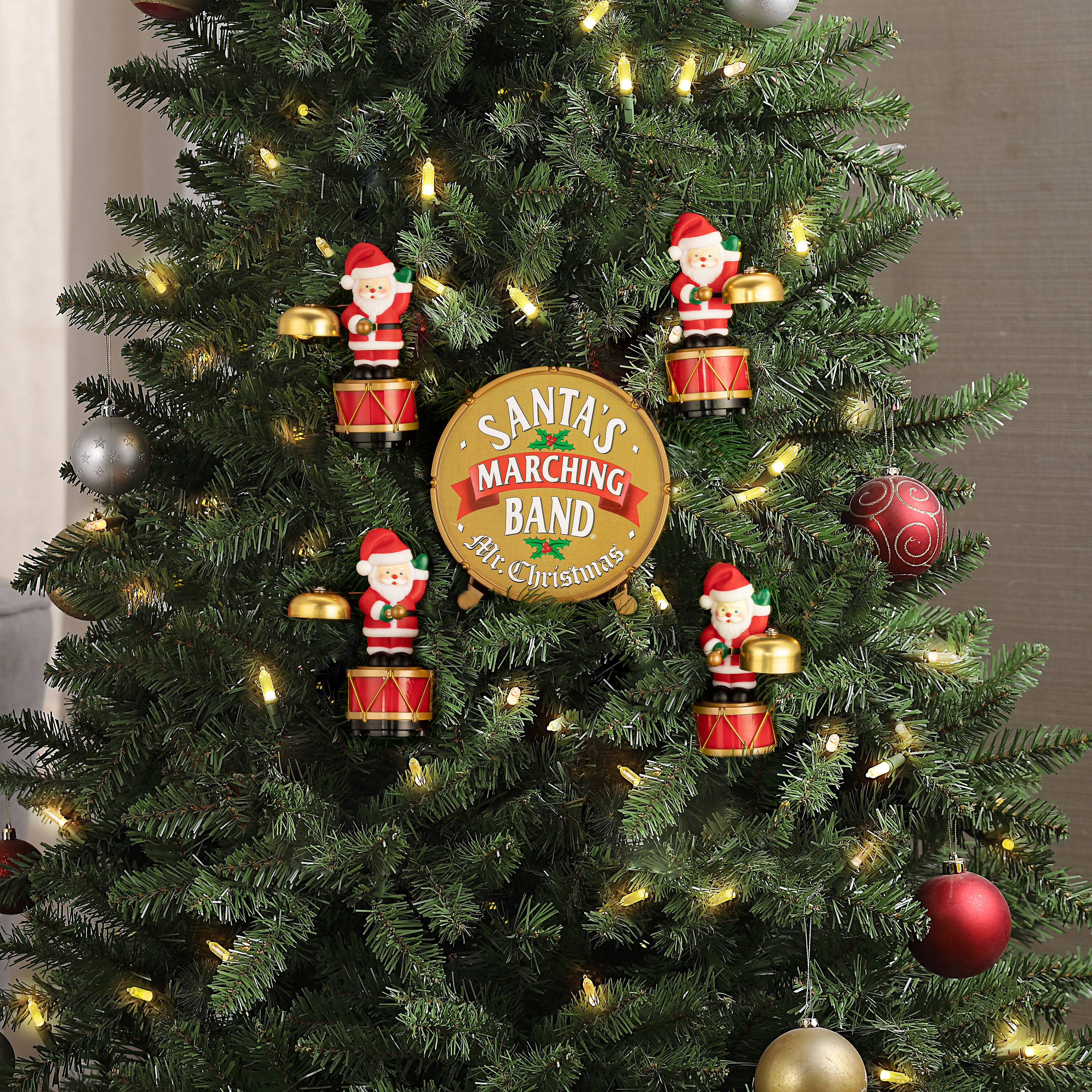 Mr. Christmas 6" Animated Santas Marching Band