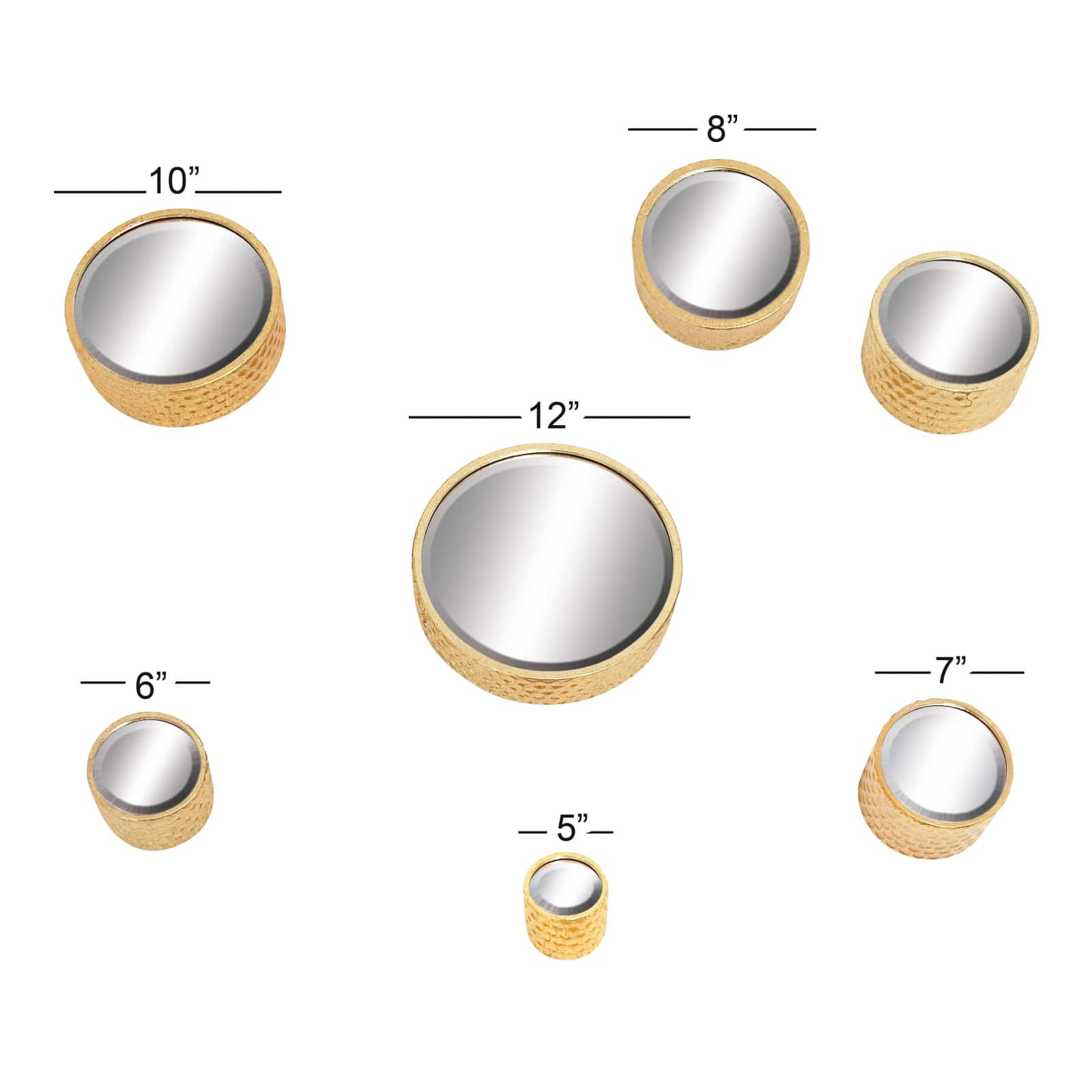 CosmoLiving by Cosmopolitan Gold Metal Glam Wall Mirrors Set