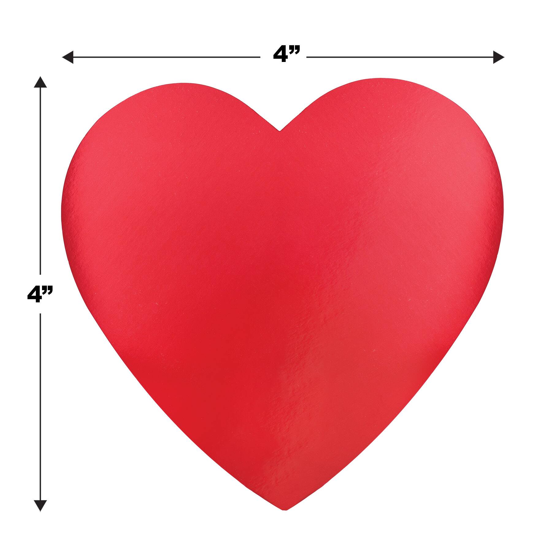 Beistle 4" Red Foil Heart Cutouts, 18ct.