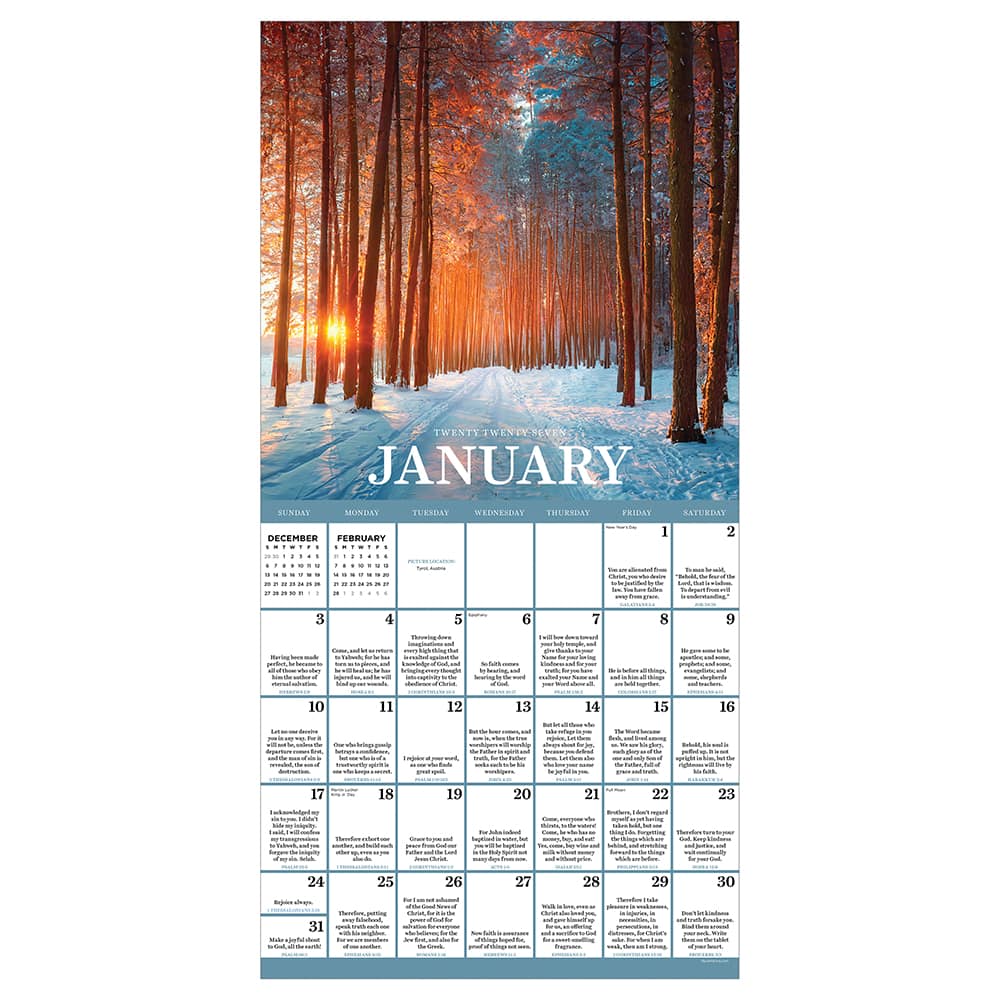 2027 Daily Verse Wall Calendar