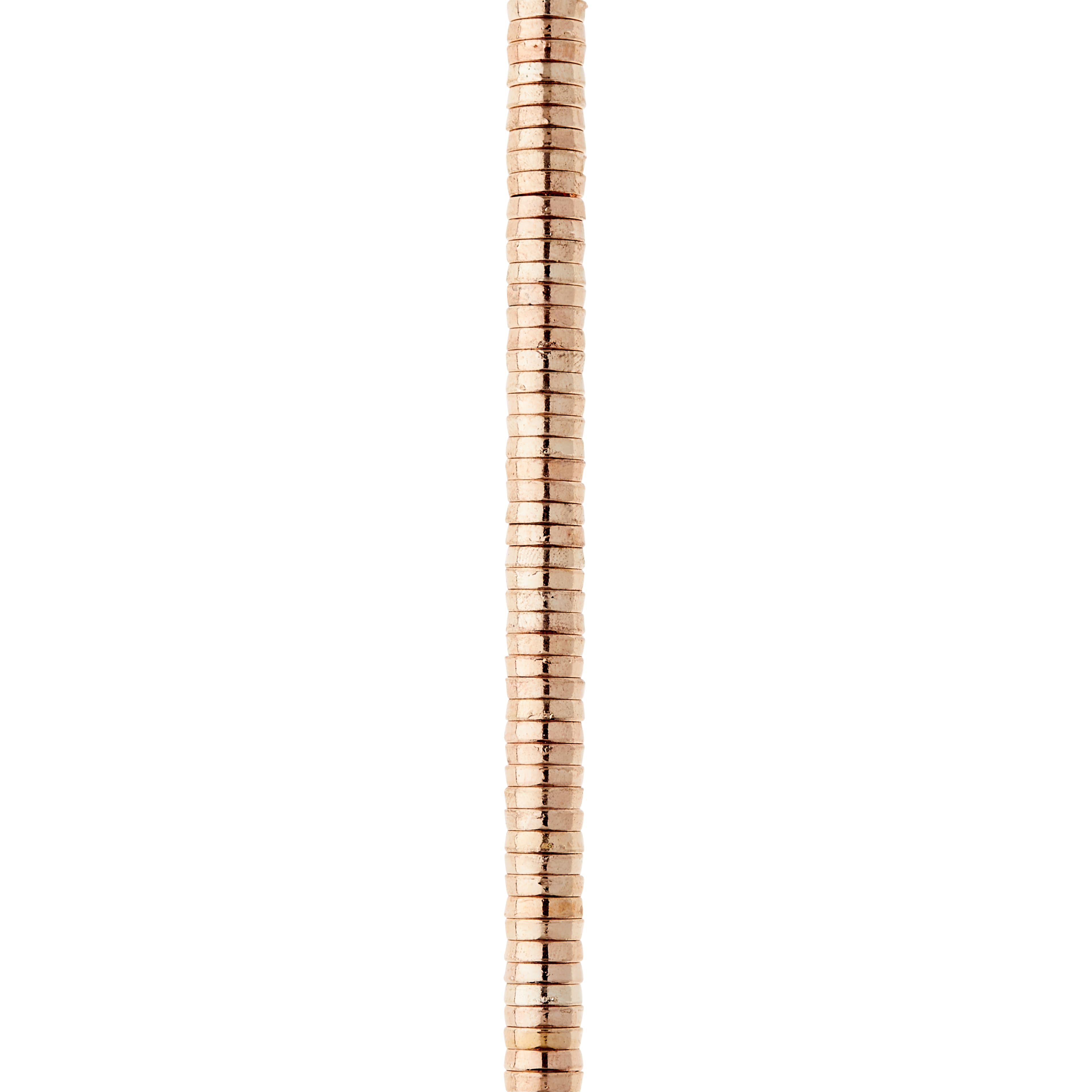 Rose Gold Large Hole Metal Spacer Disc Beads by Bead Landing™