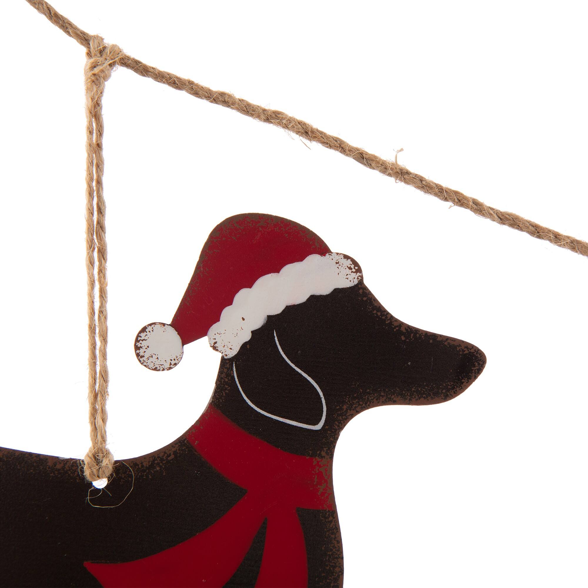 Glitzhome® 6ft. Metal Christmas Dog Garland