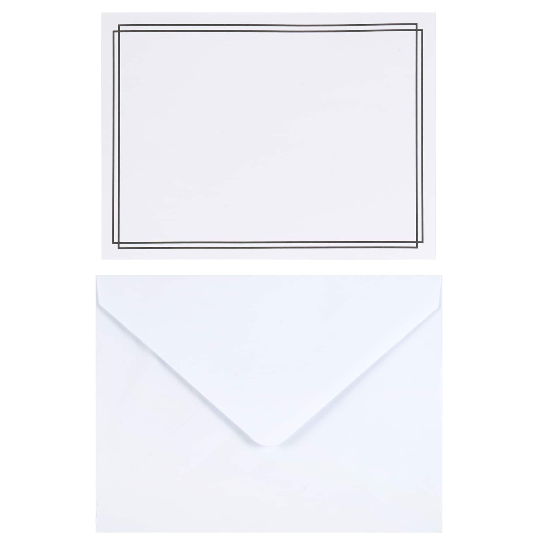 Black Border Flat Cards & Envelopes by Recollections™, 5" x 7"