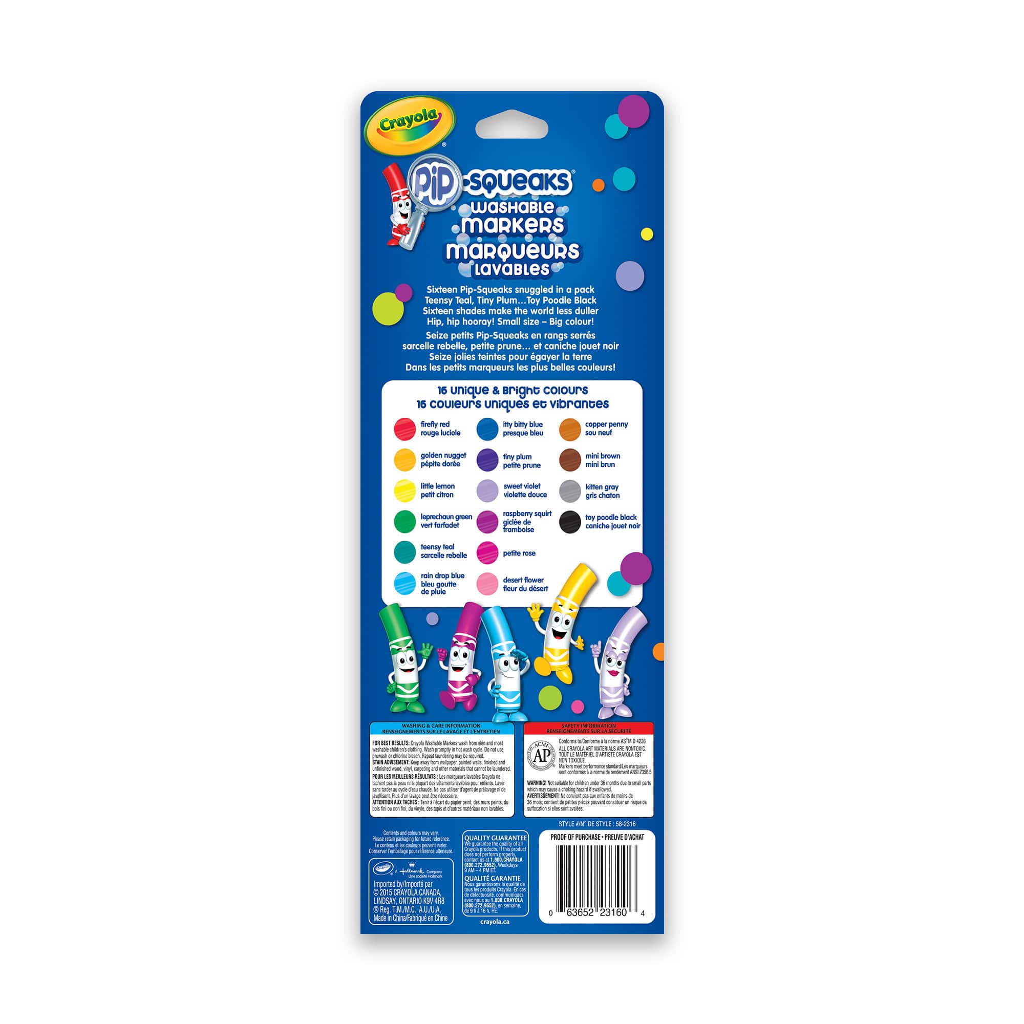12 Packs: 16 ct. (192 total) Crayola® Pip-Squeaks™ Washable Markers