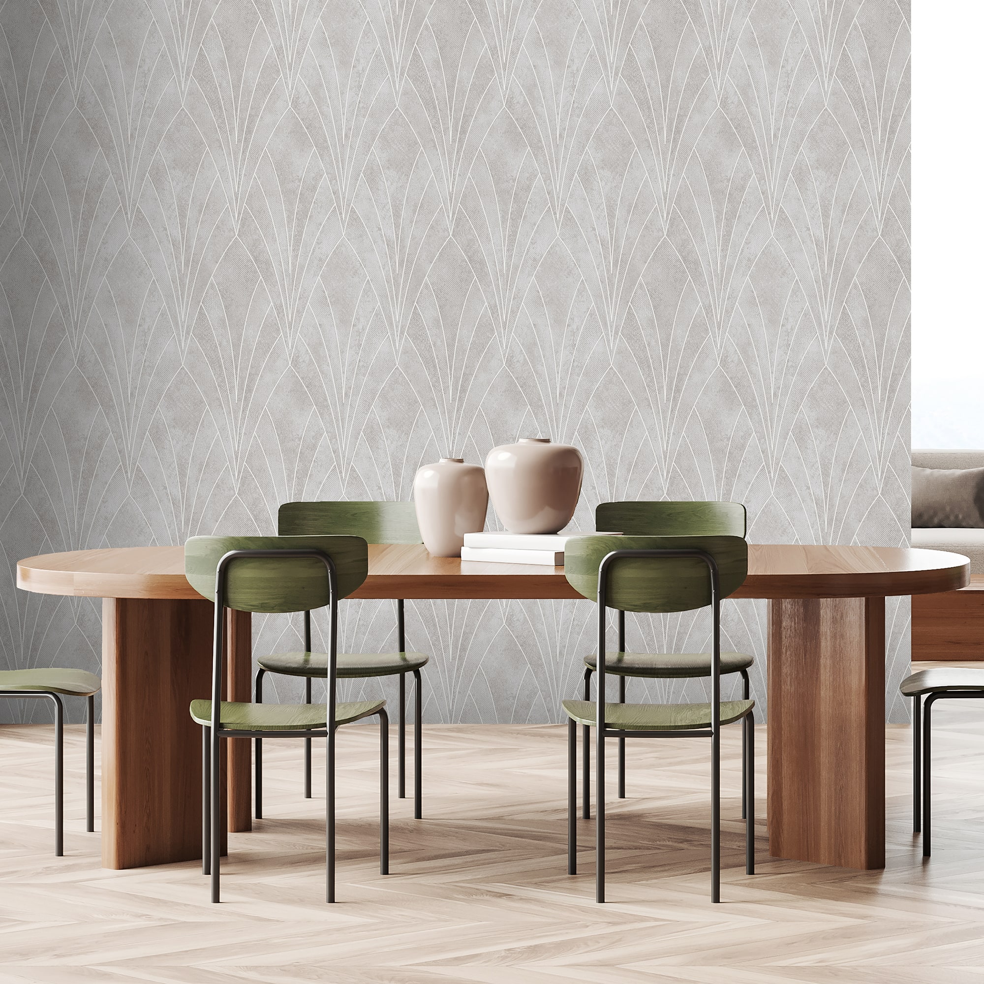 Designs Direct Art Deco Fan Texture Ground Wallpaper