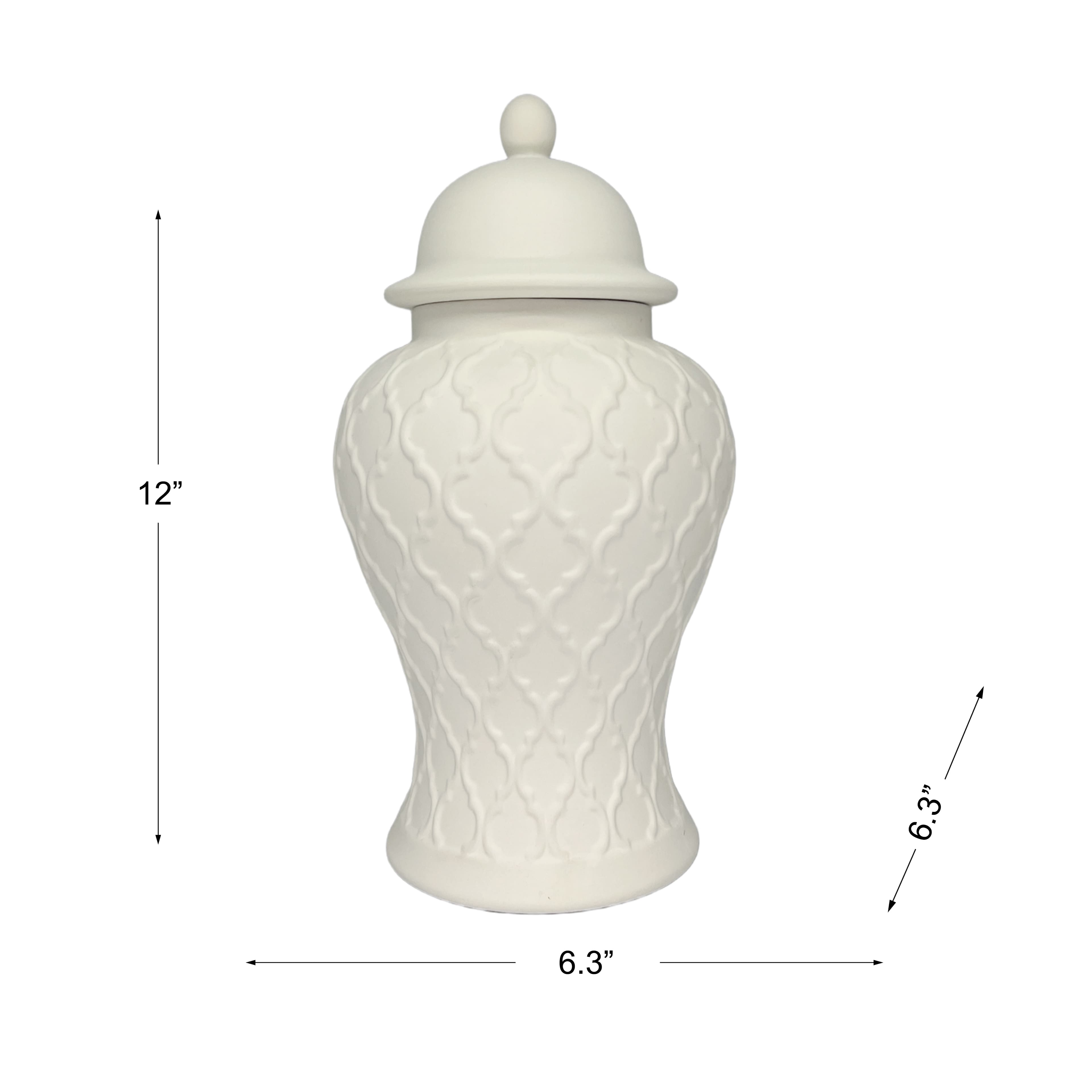 Jonathan Adler x Michaels 12" DIY Plum Lattice Ceramic Urn with Lid