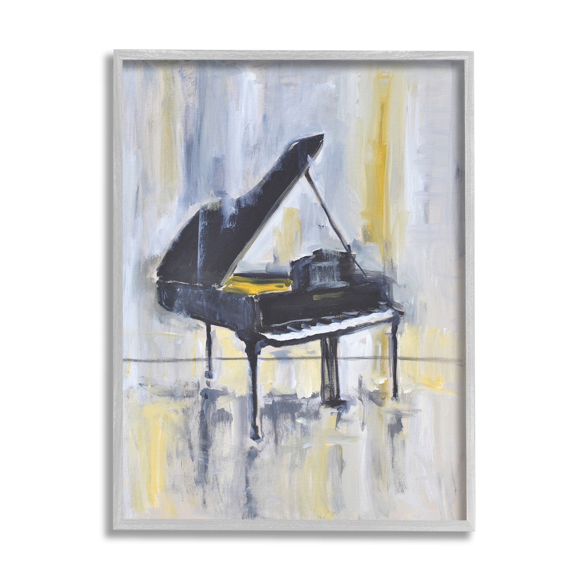 Stupell Industries Distressed Grand Piano Wall Art in Frame