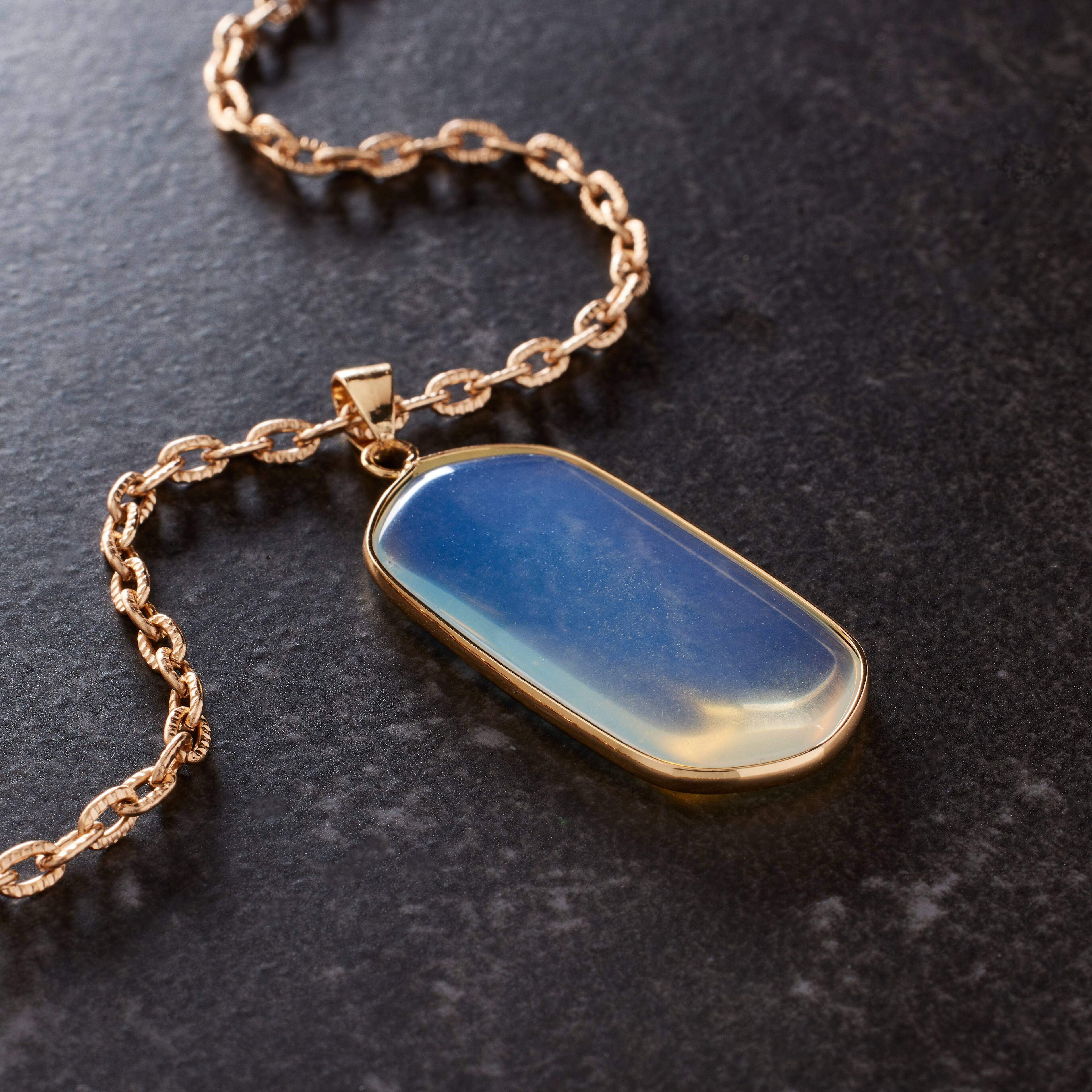 12 Pack: Moonstone Glass Oval Pendant by Bead Landing™