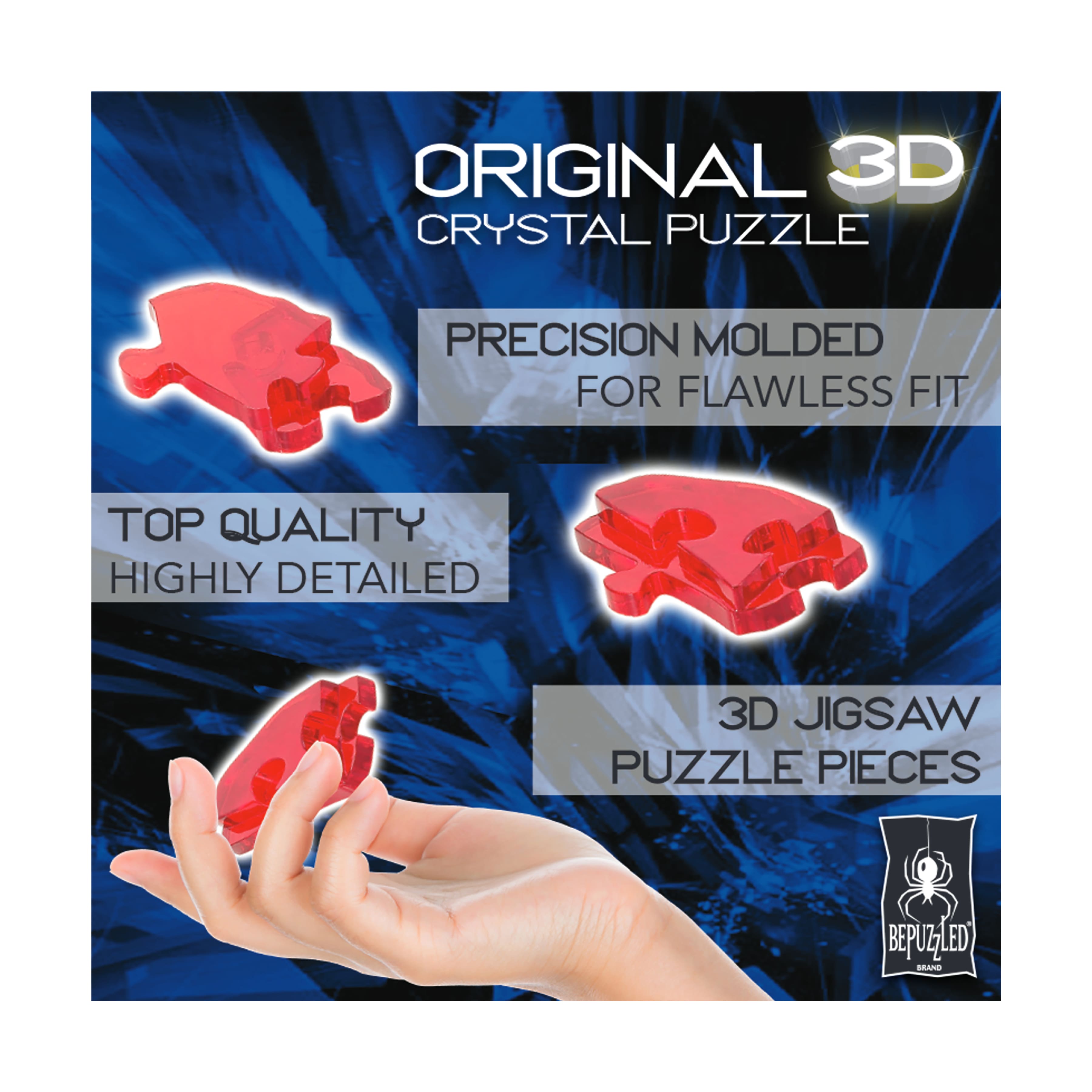 3D Crystal Puzzle - Disney Minnie & Mickey (Black/Purple): 68 Pcs