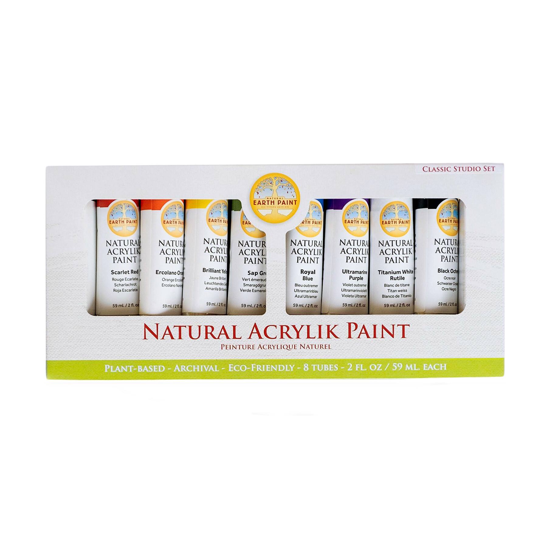 Natural Earth Paint 2oz. Classic Studio Natural Acrylik Paint Set