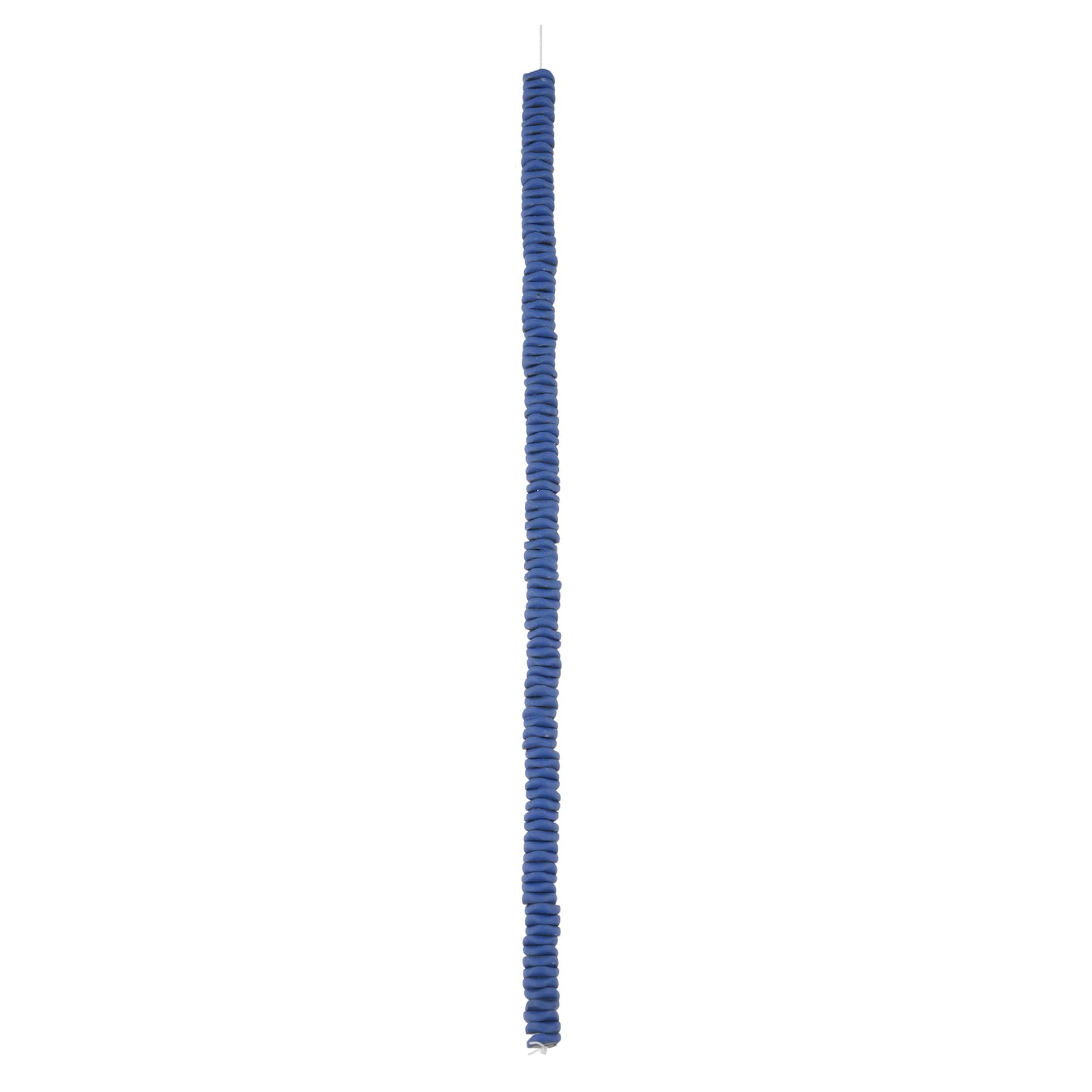 Blue Painted Reconstituted Hematite Wave Heishi Beads, 5.8mm by Bead Landing®