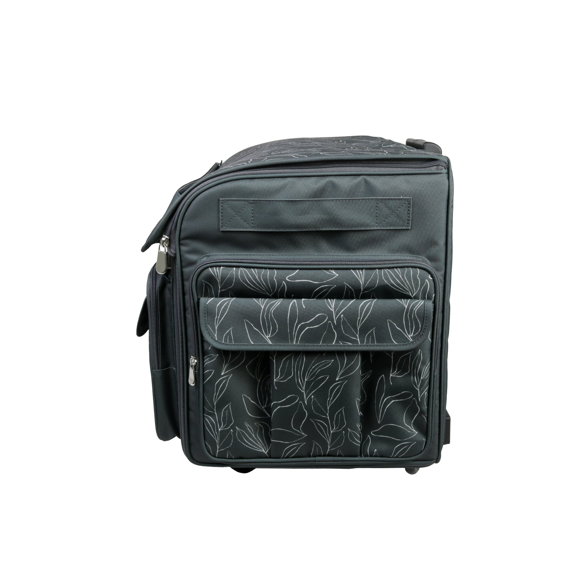 Everything Mary Black Floral XXL Rolling Sewing Tote