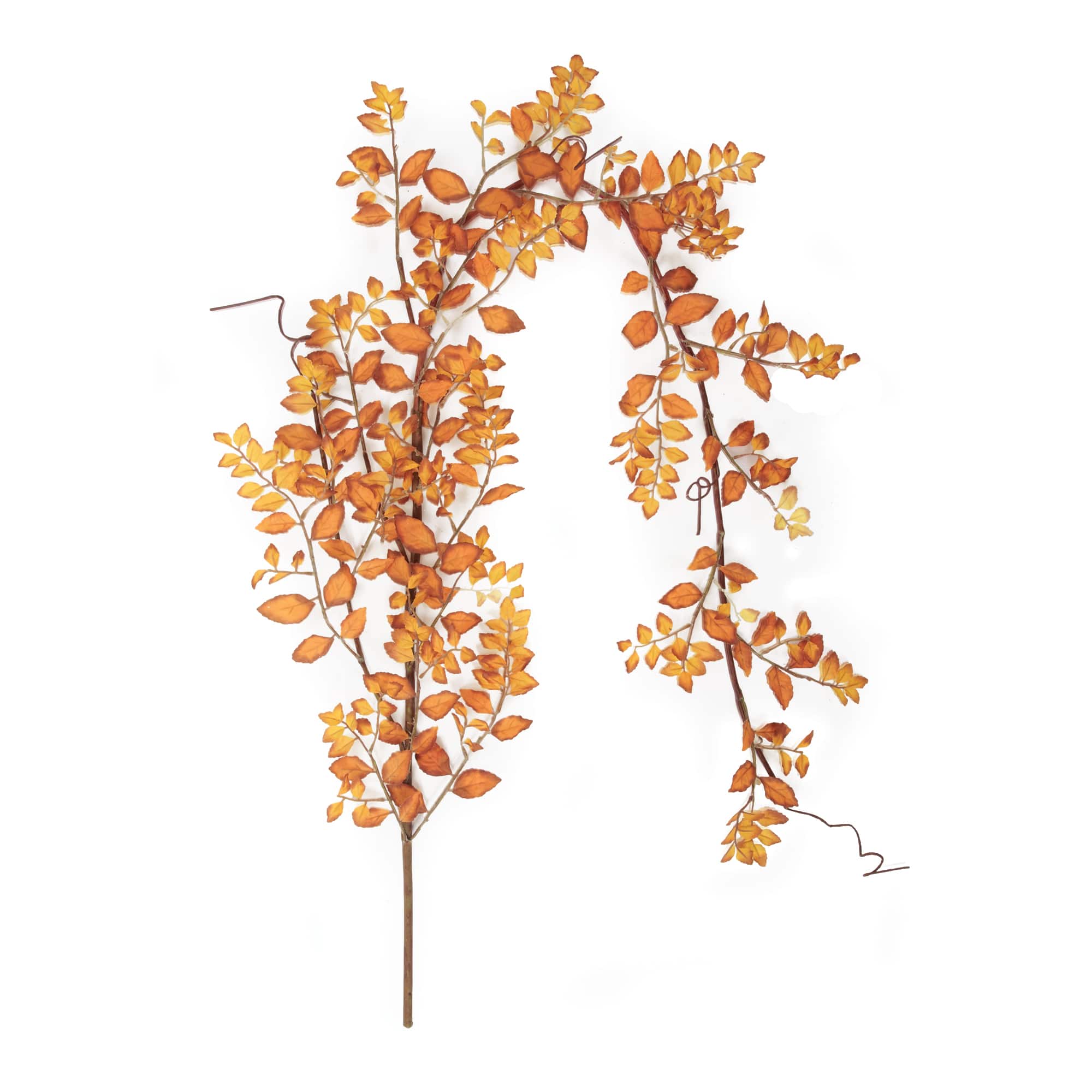 60" Orange Autumn Leaf Garland