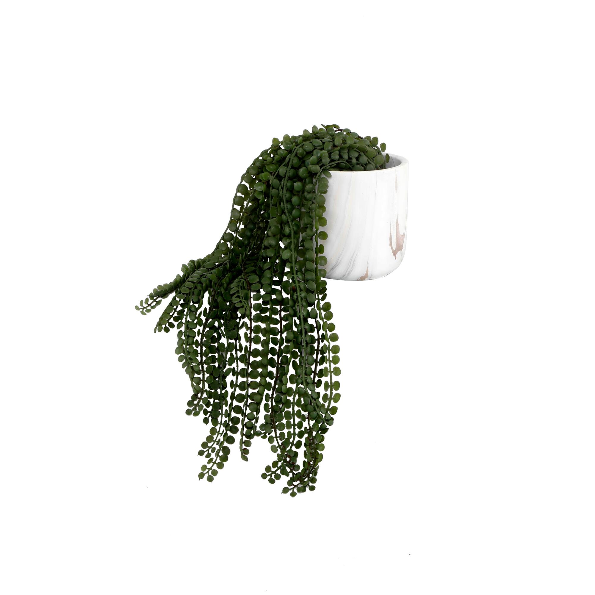 Flora Bunda® 17.5" String Of Peas in Marble Gold Finish Cement 