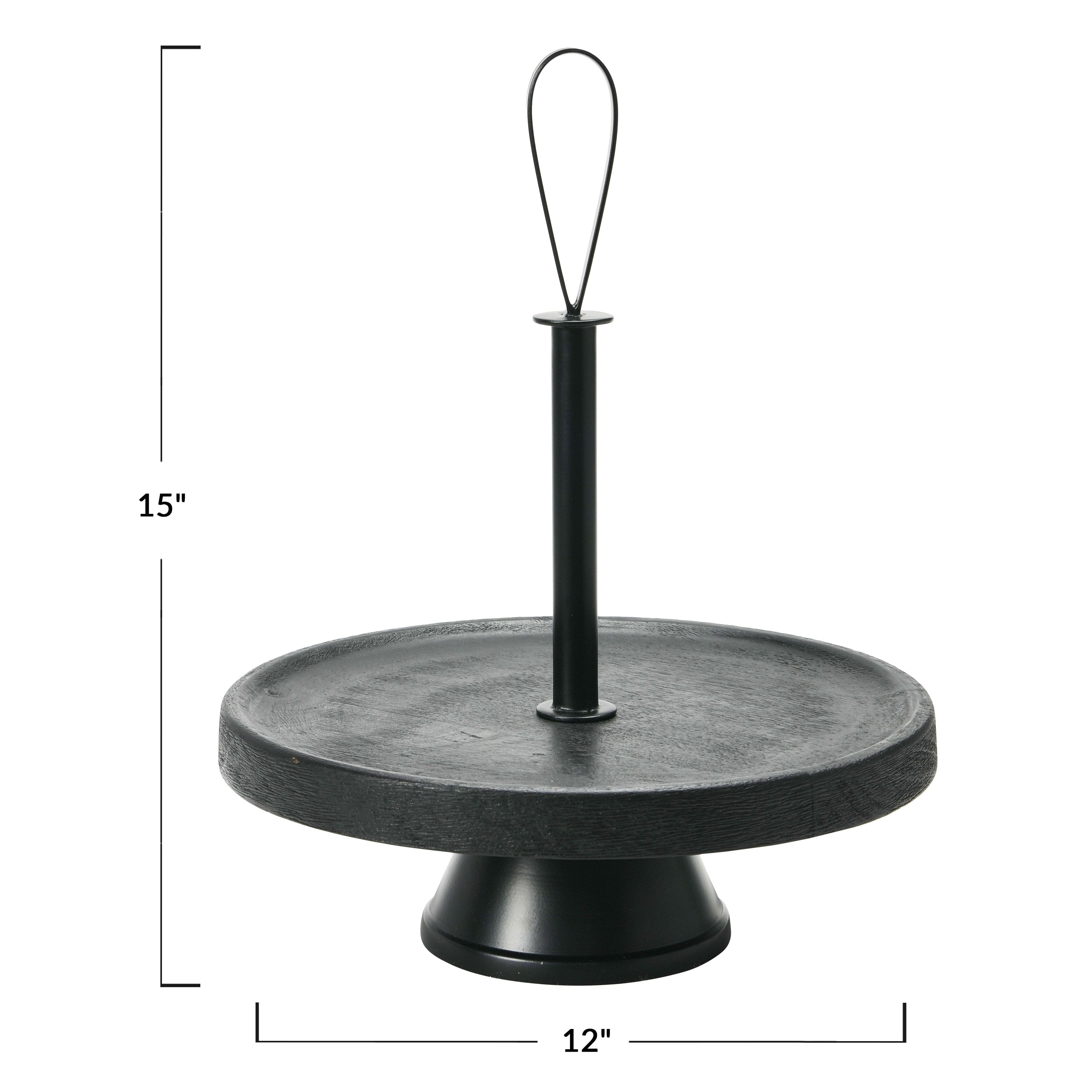 Hello Honey® 15" Black Elegant Modern Tray
