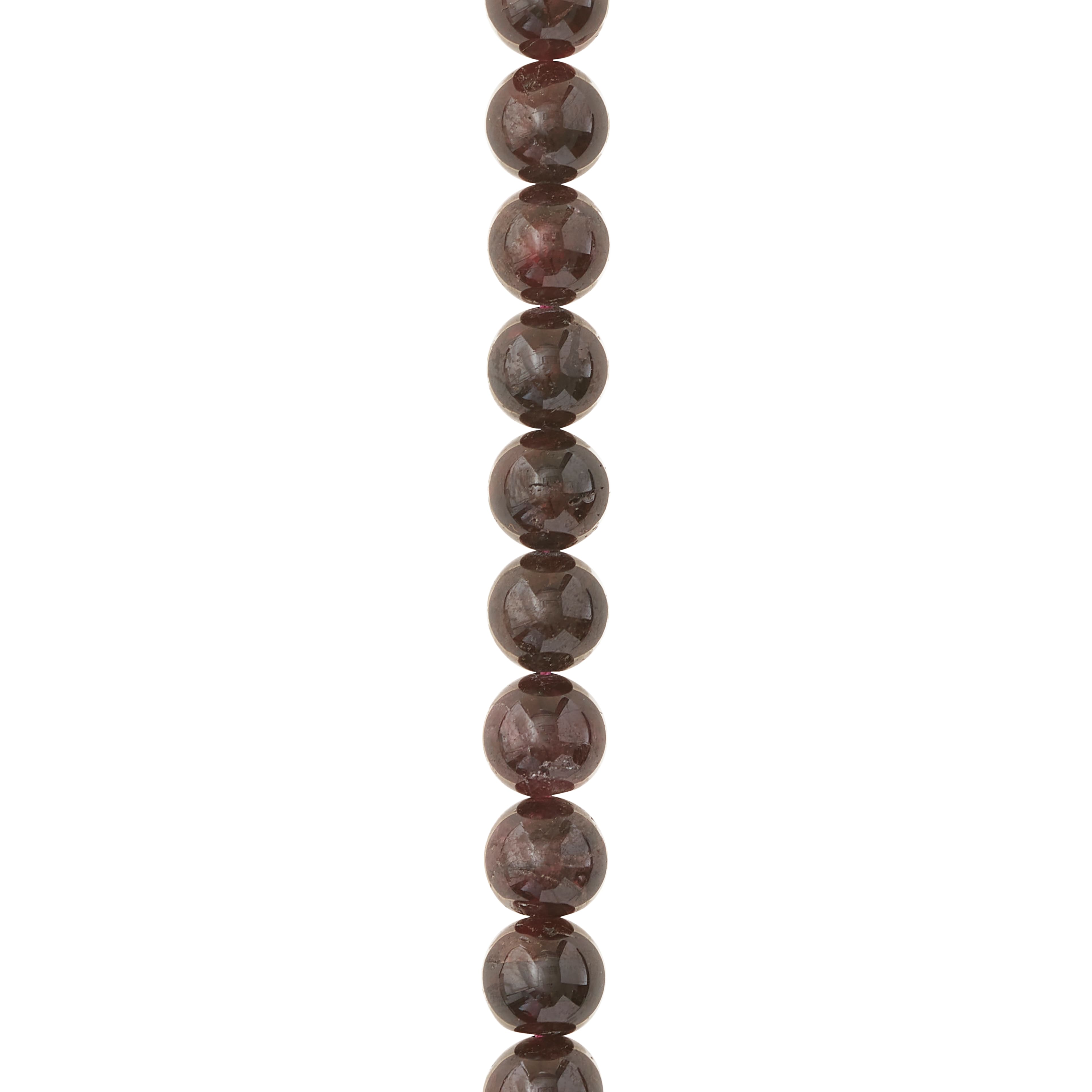 12 Pack: 7 mm Ruby Garnet Round Beads by Bead Landing™